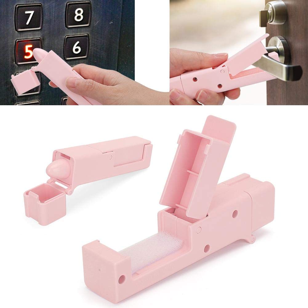 No-Touch Door Opener - Contactless Safety Tool for Elevator Buttons & Public Doors | EDC Keychain Hook for Hands-Free Access | Perfect for Offices, Hospitals & Schools