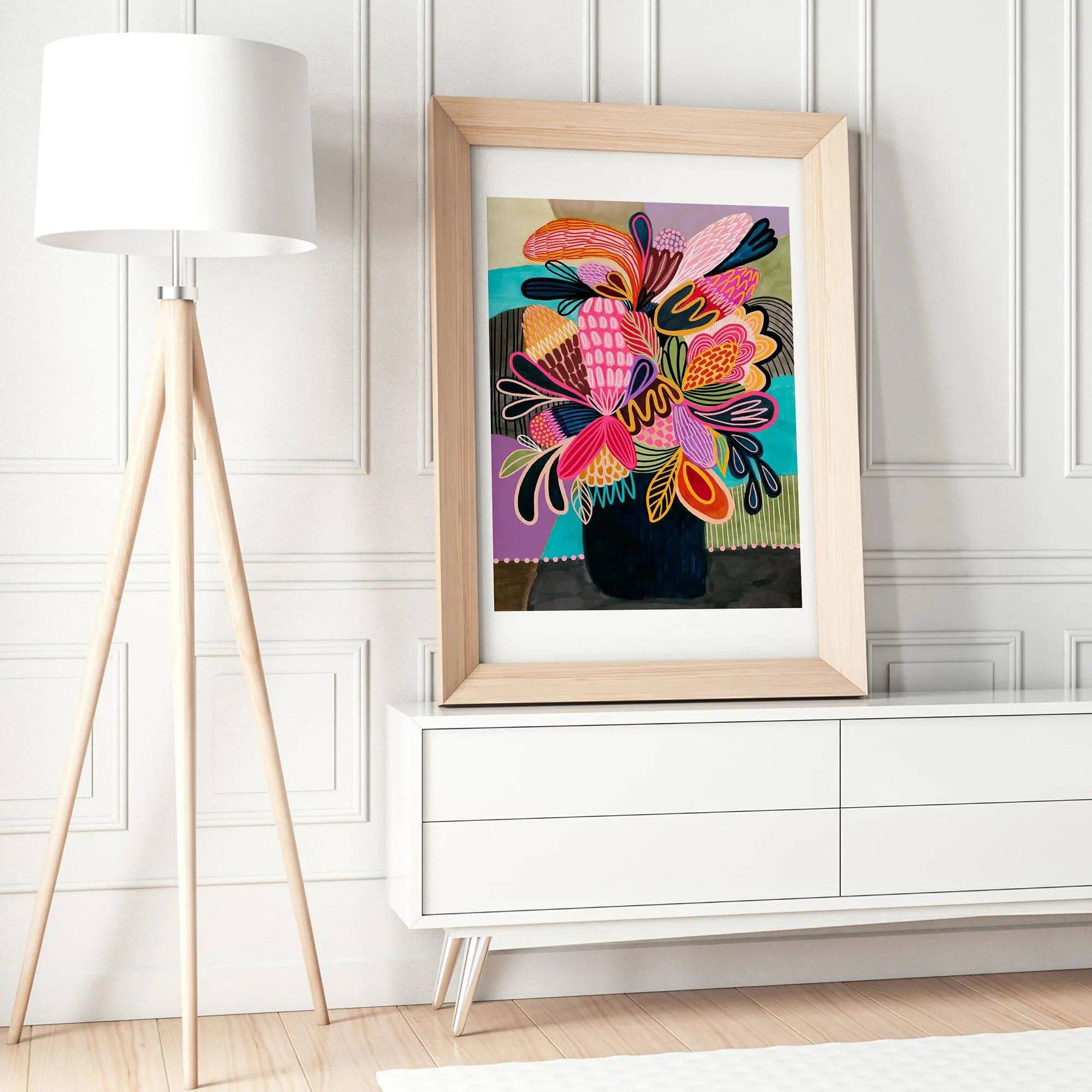Vibrant Colour Pop Modern Wall Art Print - Contemporary Home Decor for Living Room, Bedroom & Office