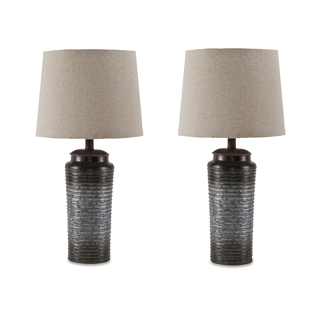 Norbert Table Lamps Set of 2 - Modern Nightstand Bedside Lamps with USB Ports for Bedroom, Living Room & Office - Warm White LED Lighting for Home Decor