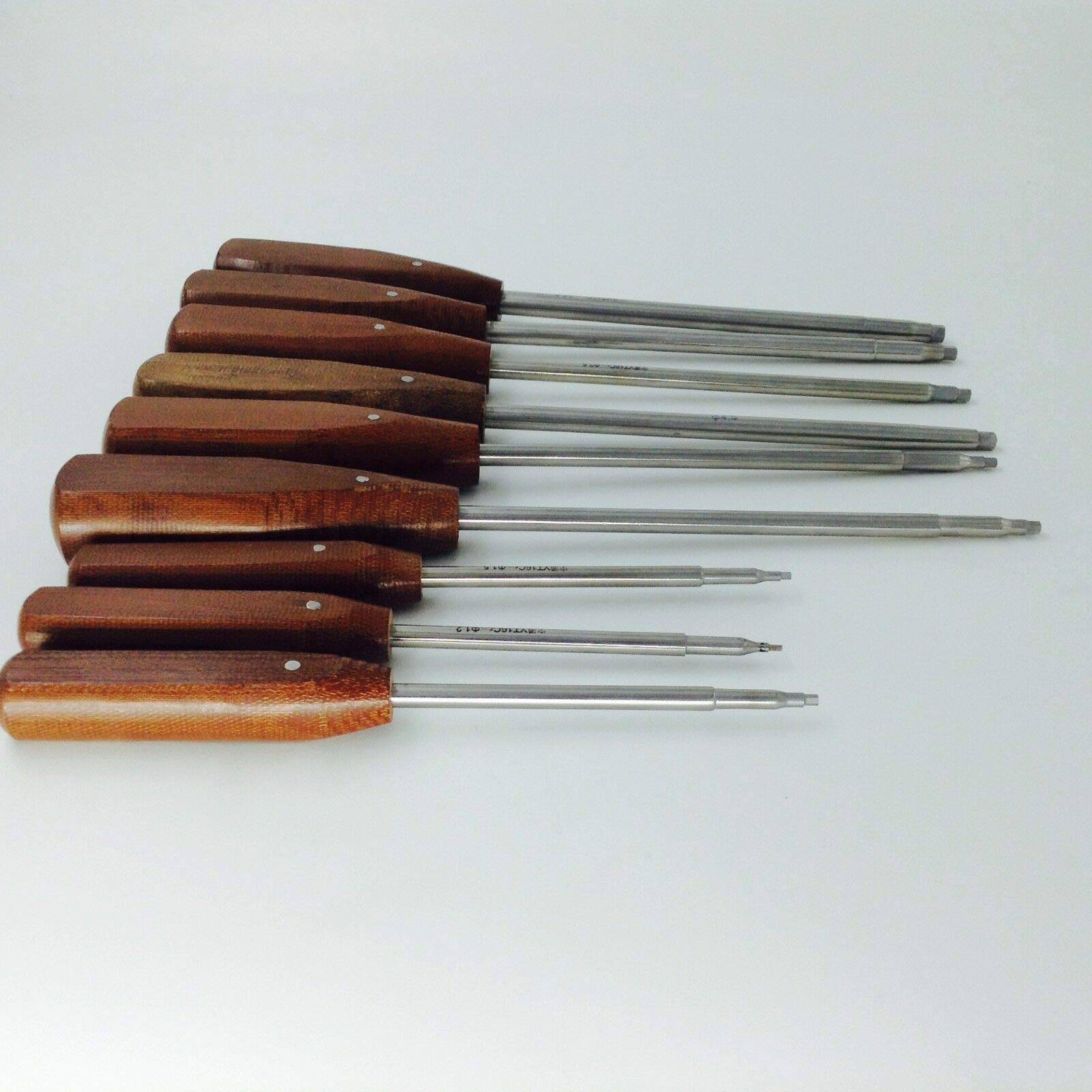 9-Piece Veterinary Orthopedic Bone Screwdriver Set - Hex Head Surgical Instruments for Small Animal Fracture Repair & Orthopedic Surgery