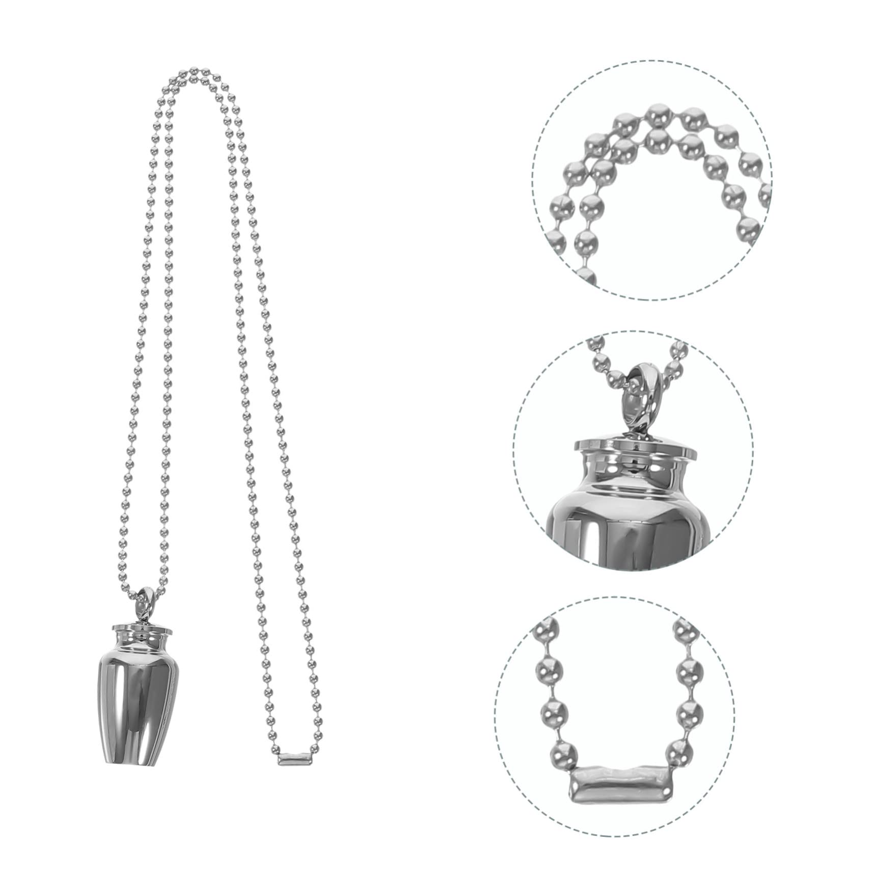 GARVALON Baby Keepsake Necklace - Titanium Steel Milk Teeth Case & Lanugo Charm for Newborn Memory - Perfect Baby Shower Gift & First Tooth Keepsake Jewelry