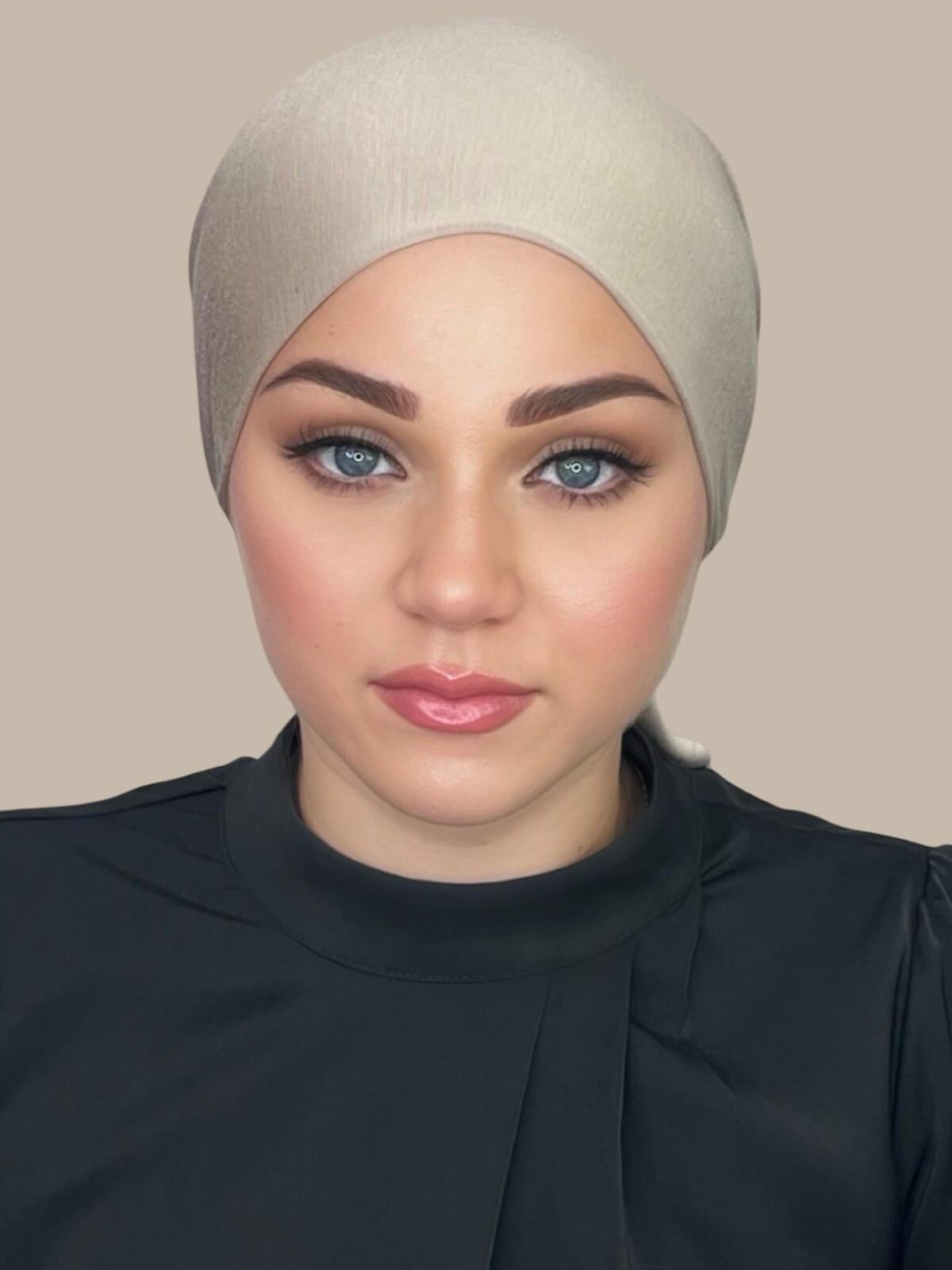Vanilla Tie-Back Underscarf - Modest Head Covering for Women, Perfect for Hijab, Prayer, and Everyday Wear