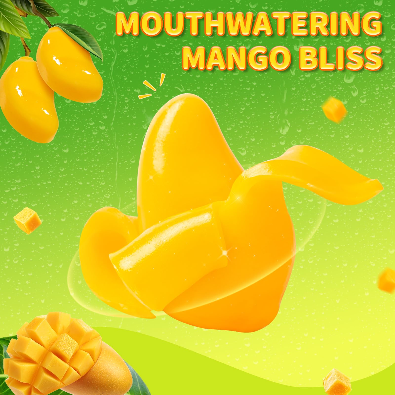Amos Peelerz Mango Gummy Candy - 2.19oz Resealable Bag of Peelable Gummy Treats | Sweet Valentine's Day Gift Idea | Perfect for Parties, Snacking & Gifting