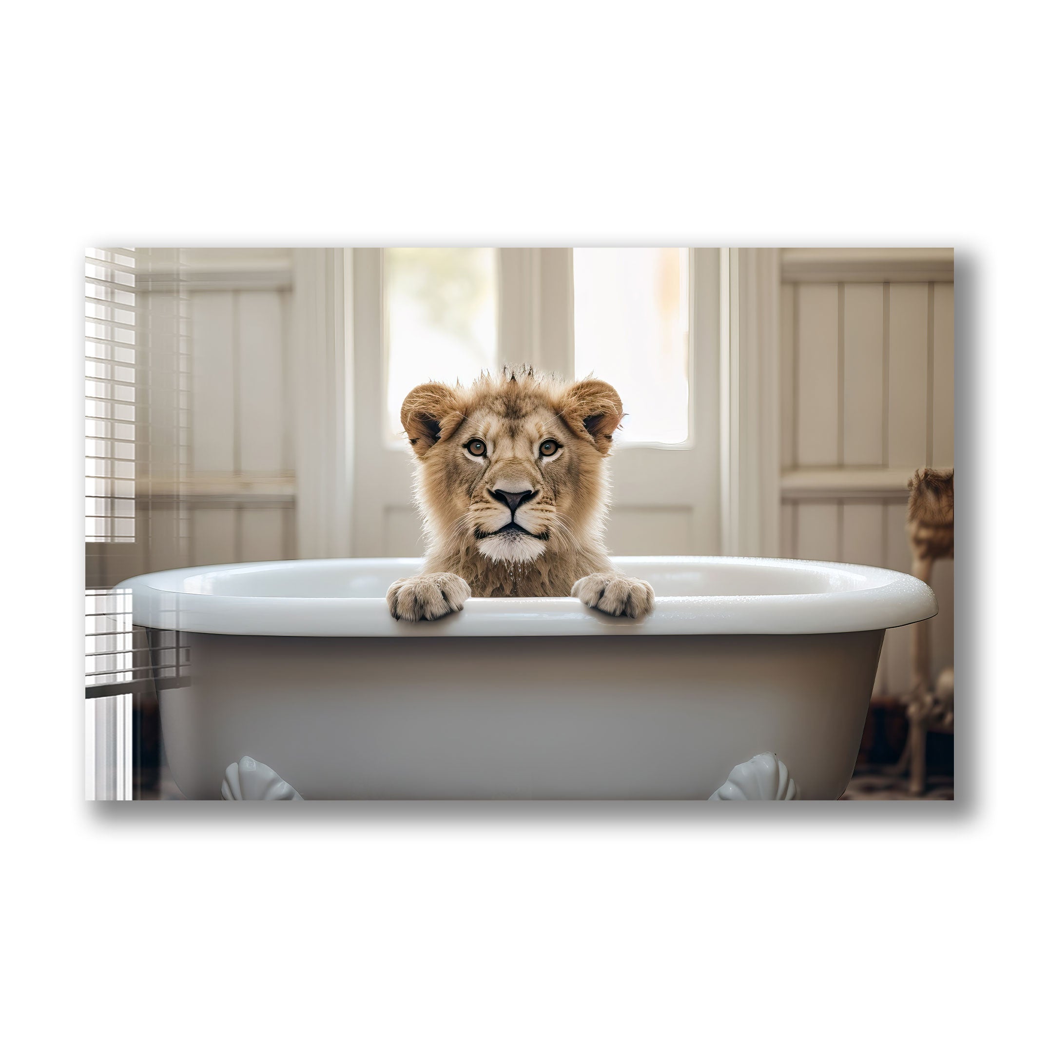 Bathtub Animal Lion II - Cute Rubber Duck Toy for Kids Bath Time Fun, Toddler Bath Toys for Sensory Play & Water Games