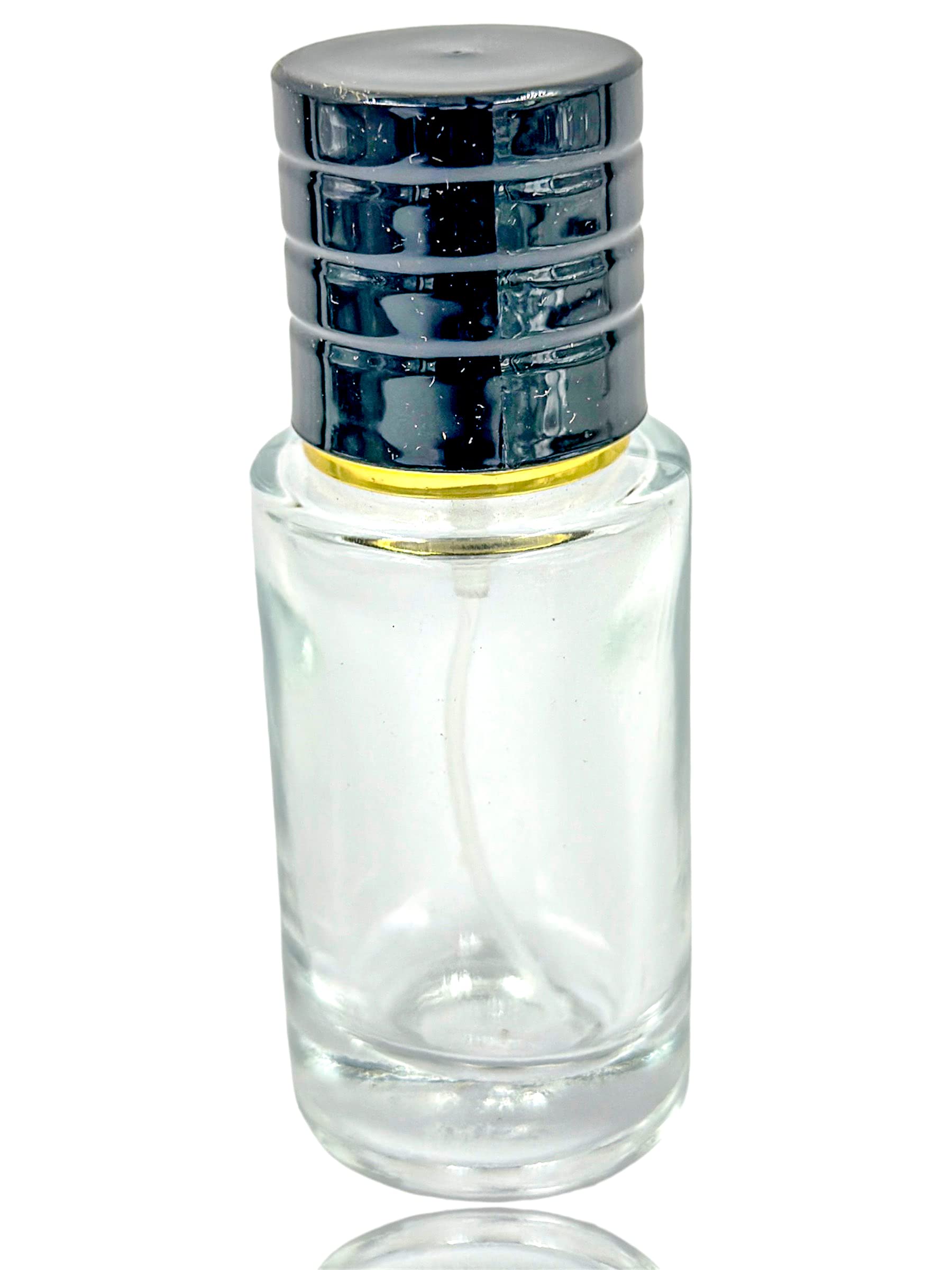 20ml Empty Clear Glass Perfume Bottles with Metal Pump & Black Cap - Refillable Travel Spray for DIY Perfume, Essential Oils, Rose Water - Perfect for Home Fragrance, Gifts & On-the-Go Use