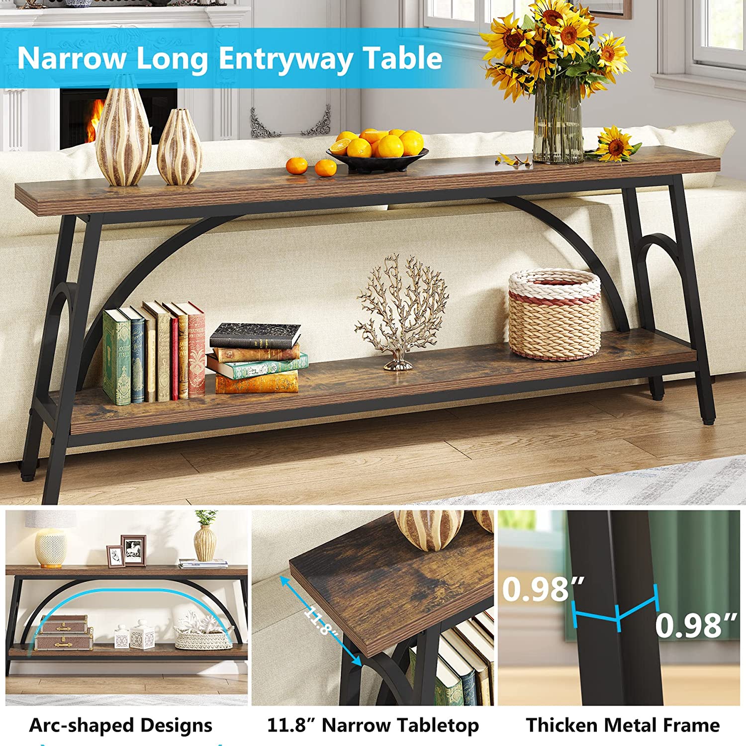 2 Tier Console Table - 70.8