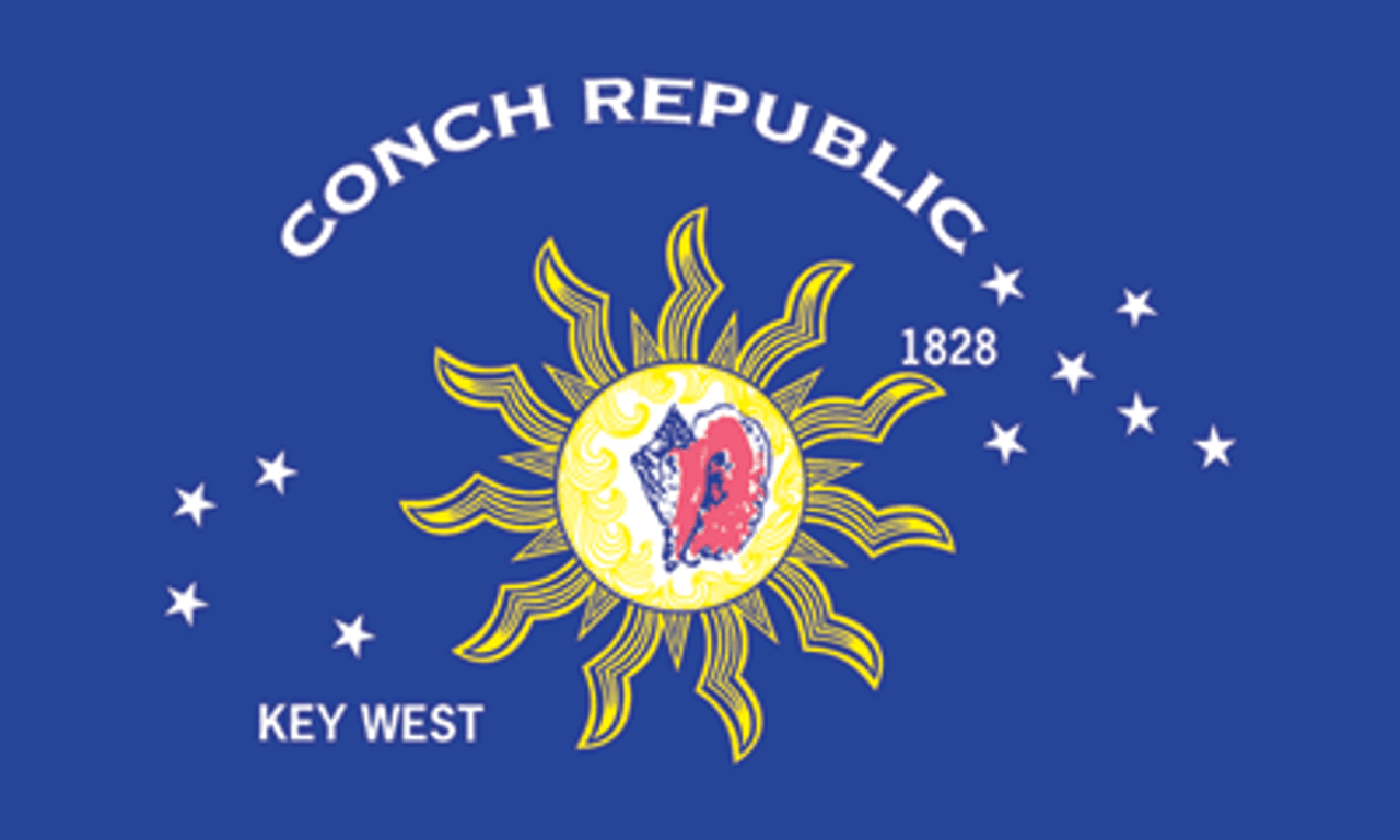Conch Republic Flag 5' x 8' - Durable Printed Nylon Outdoor/Indoor Flag - Perfect for Beach Parties, Boat Decor & Coastal Home Display