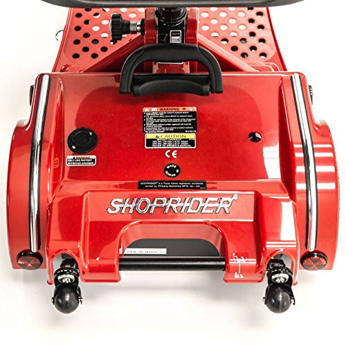 Shoprider Echo Folding Scooter - Red Travel Mobility Scooter for Adults | Compact & Lightweight Electric Scooter for Shopping, Travel & Daily Commute