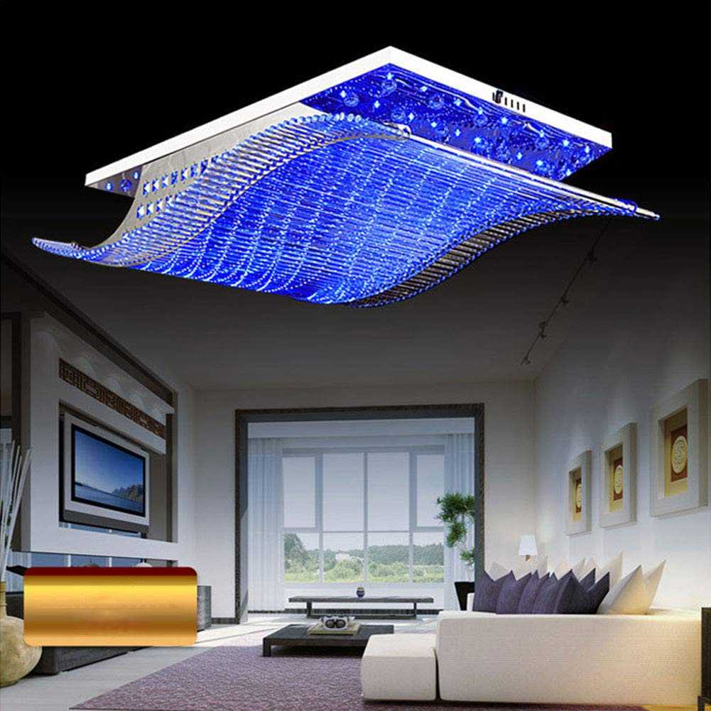 Modern Crystal Chandelier Ceiling Light - K9 Crystal & Stainless Steel, 4 Color Options for Living Room, Dining Room, Bedroom Lighting | Elegant Home Decor Lighting Fixture