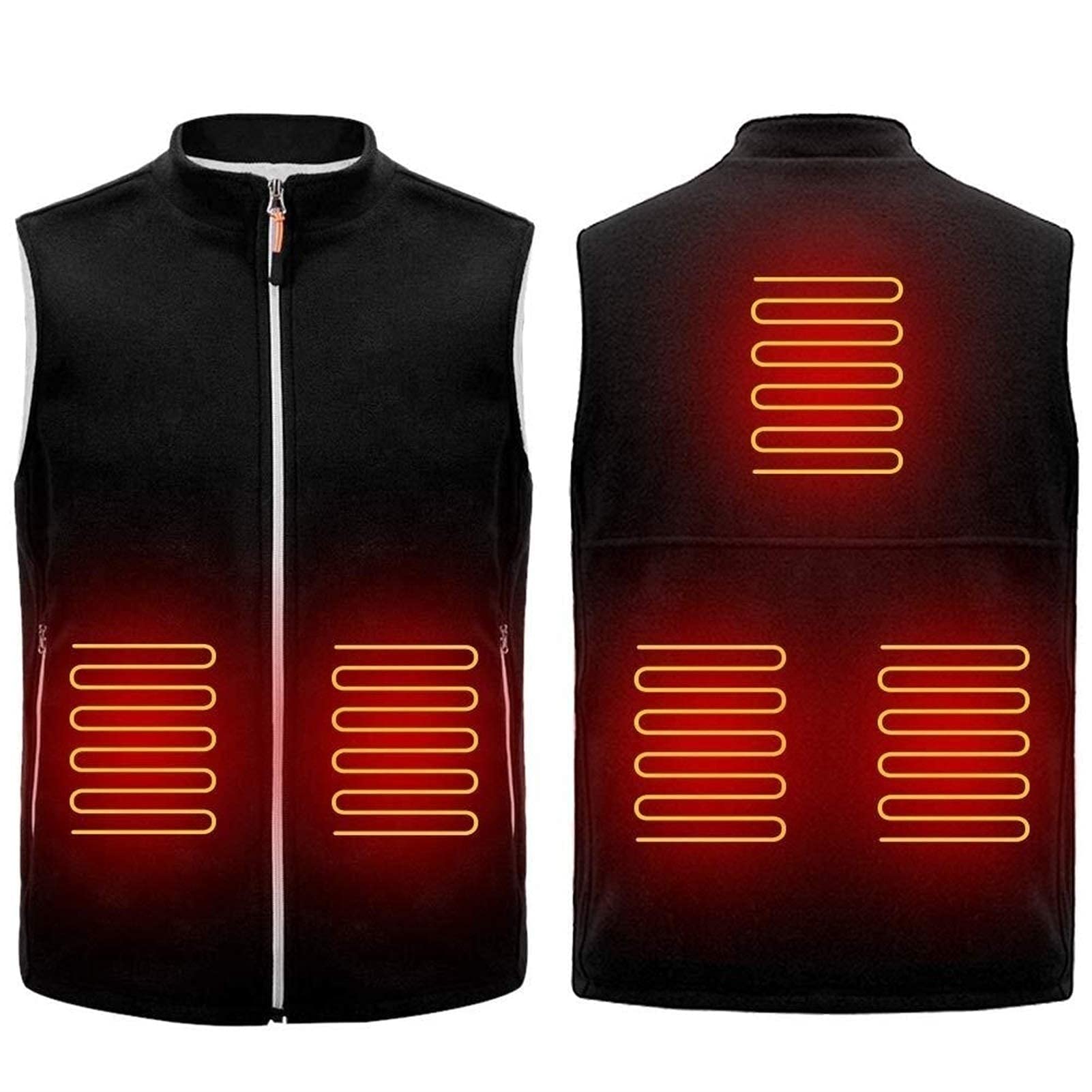 CXCDXD Heated Vest for Men & Women - USB Charging Winter Jacket with 5 Heating Pads, Lightweight Washable Electric Heated Clothing - Perfect for Outdoor Activities, Camping, Hiking & Cold Weather