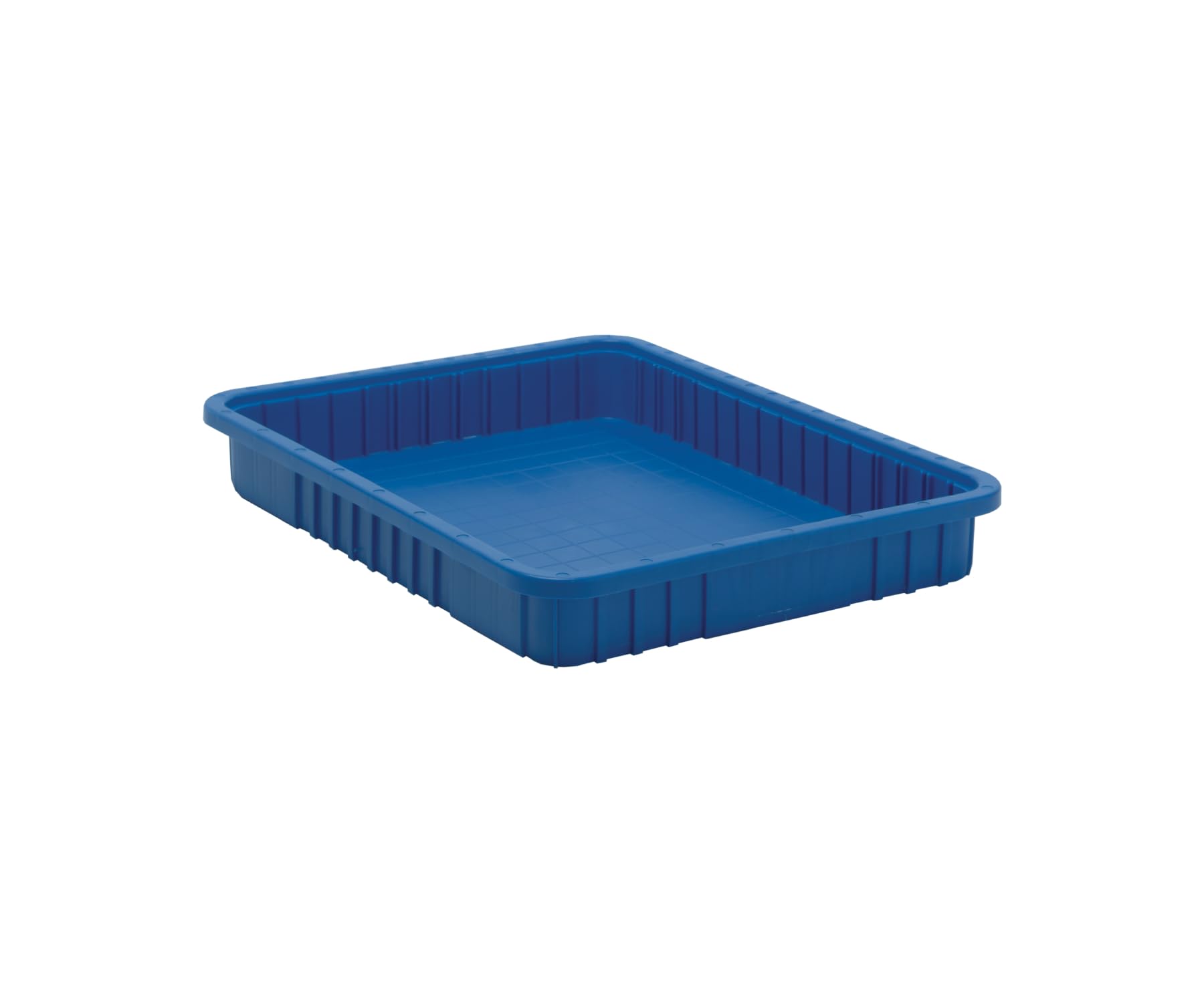 Stackable Divided Storage Bins with Adjustable Grids - 6 Pack Blue Organizer Containers (3