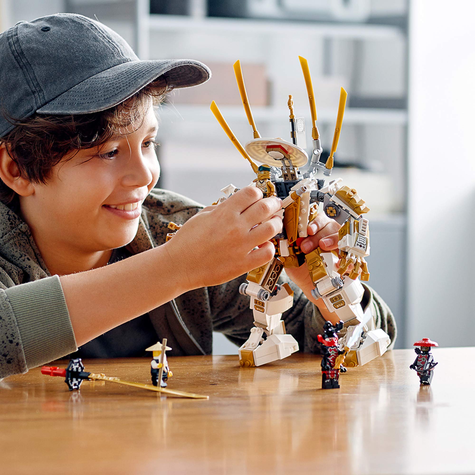 LEGO NINJAGO Legacy Golden Mech 71702 Building Kit - 489 Piece Construction Toy Set for Kids Ages 7-12 | Creative Play, Birthday Gift & Collectible for Ninja Fans | Perfect for Role Play, Display & STEM Learning