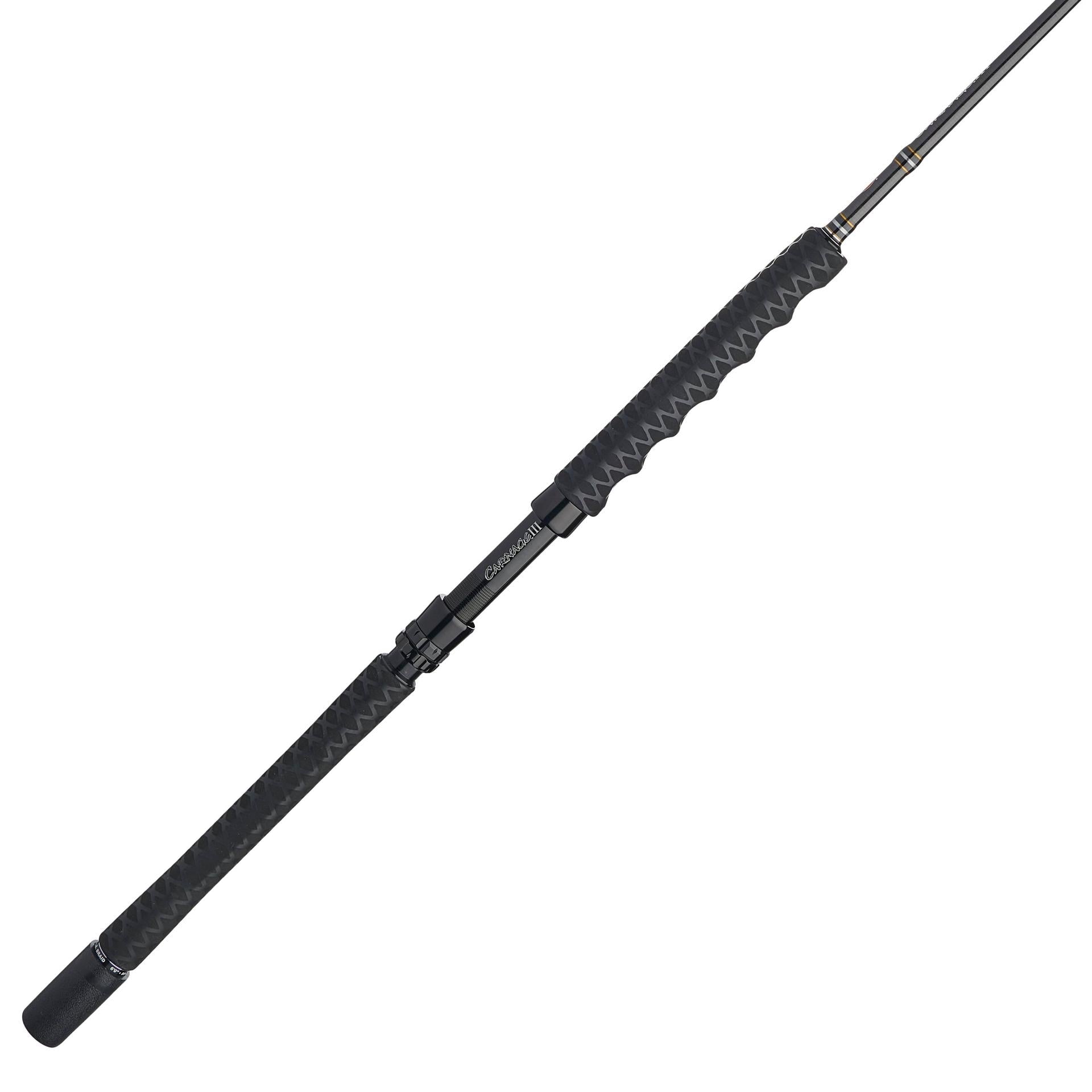 Carnage® III Spinning Jigging Rod - Saltwater & Freshwater Fishing Rod for Bass, Trout & Walleye | Perfect for Casting, Jigging & Trolling in Lakes, Rivers & Offshore