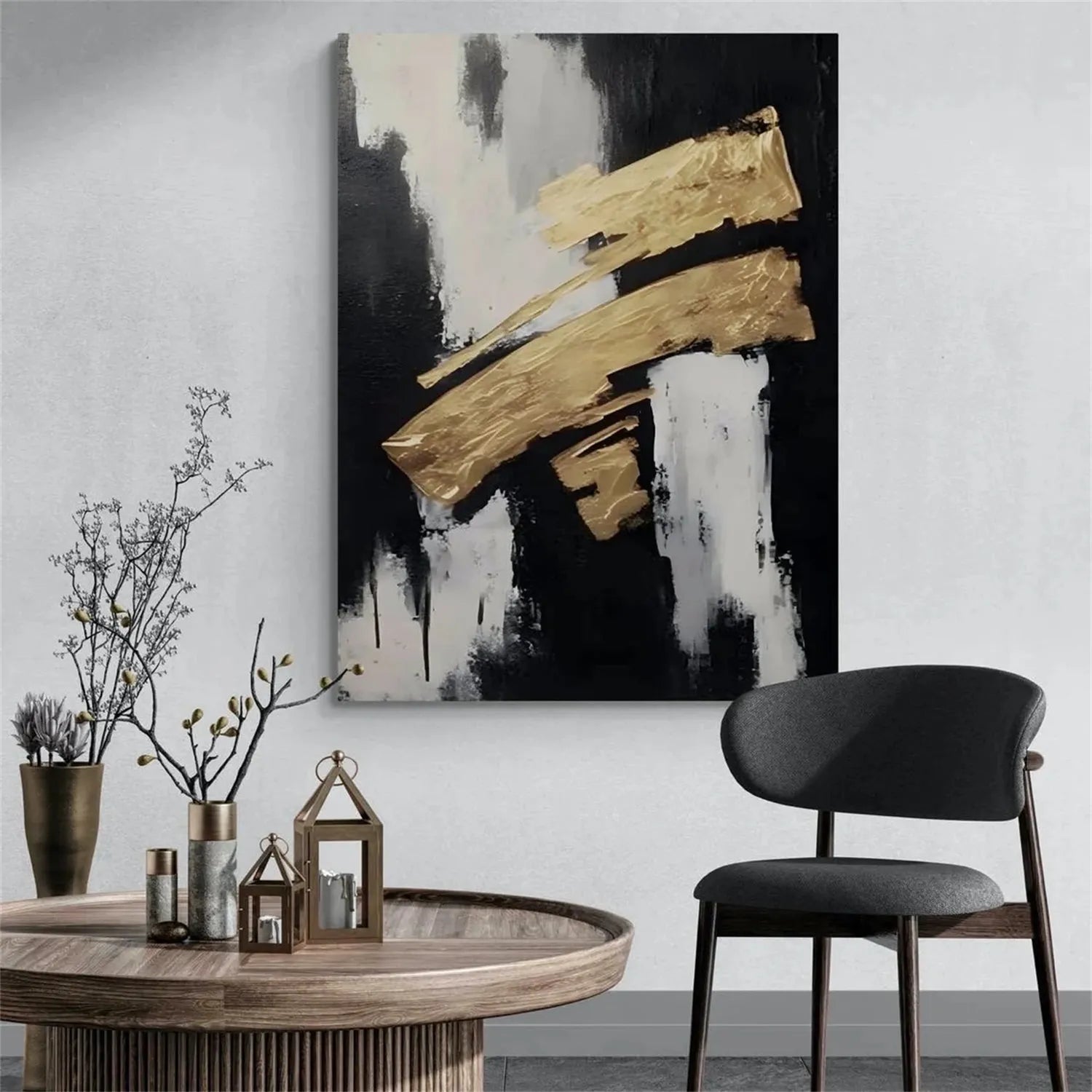 Abstract Painting #AB 255 - Modern Wall Art for Living Room, Bedroom & Office Decor | Large Canvas Artwork for Home & Office