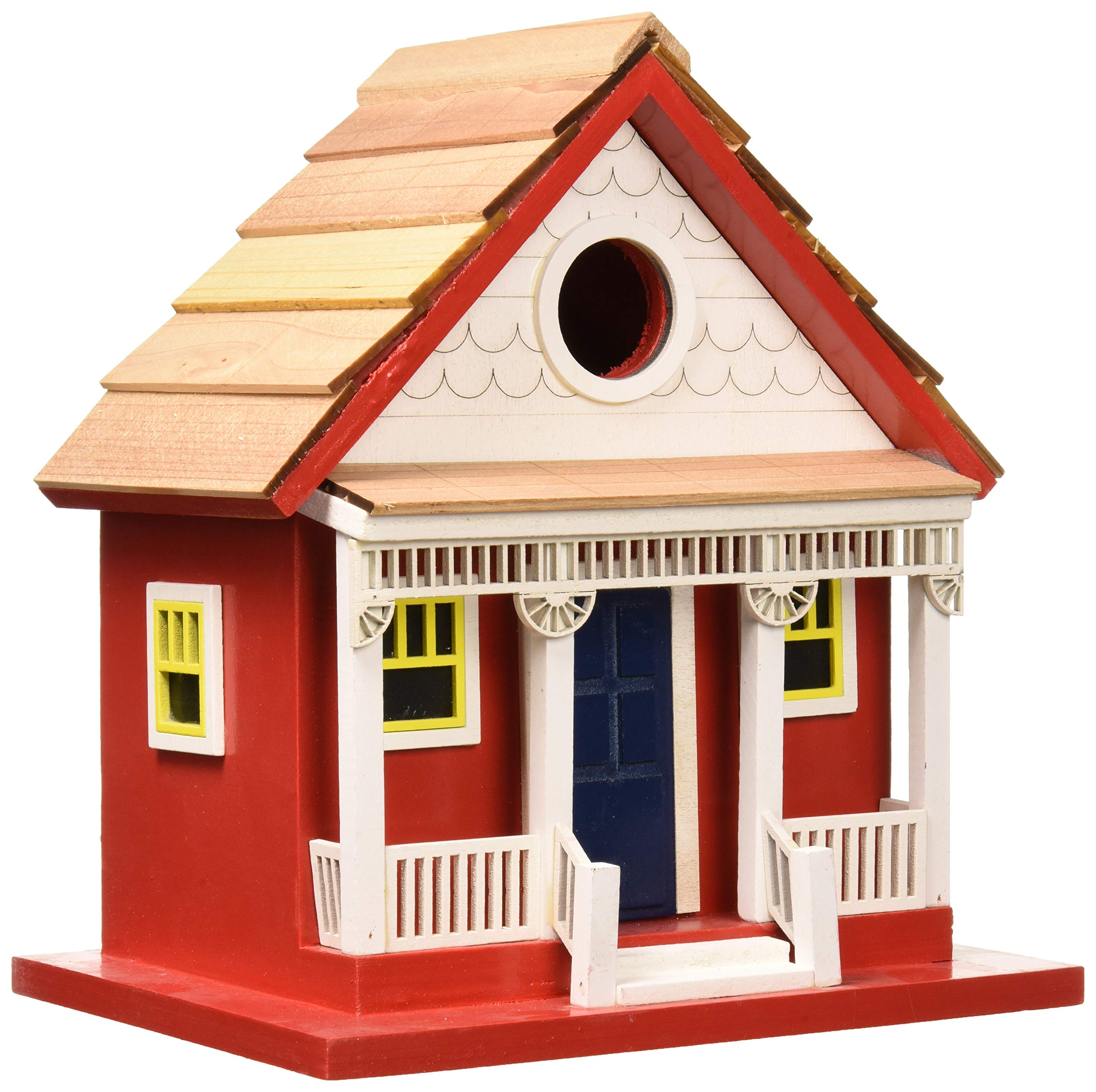 Home Bazaar Capitola Cottage Red - Cozy Farmhouse Decor for Living Room, Bedroom & Kitchen | Perfect for Rustic Home Styling