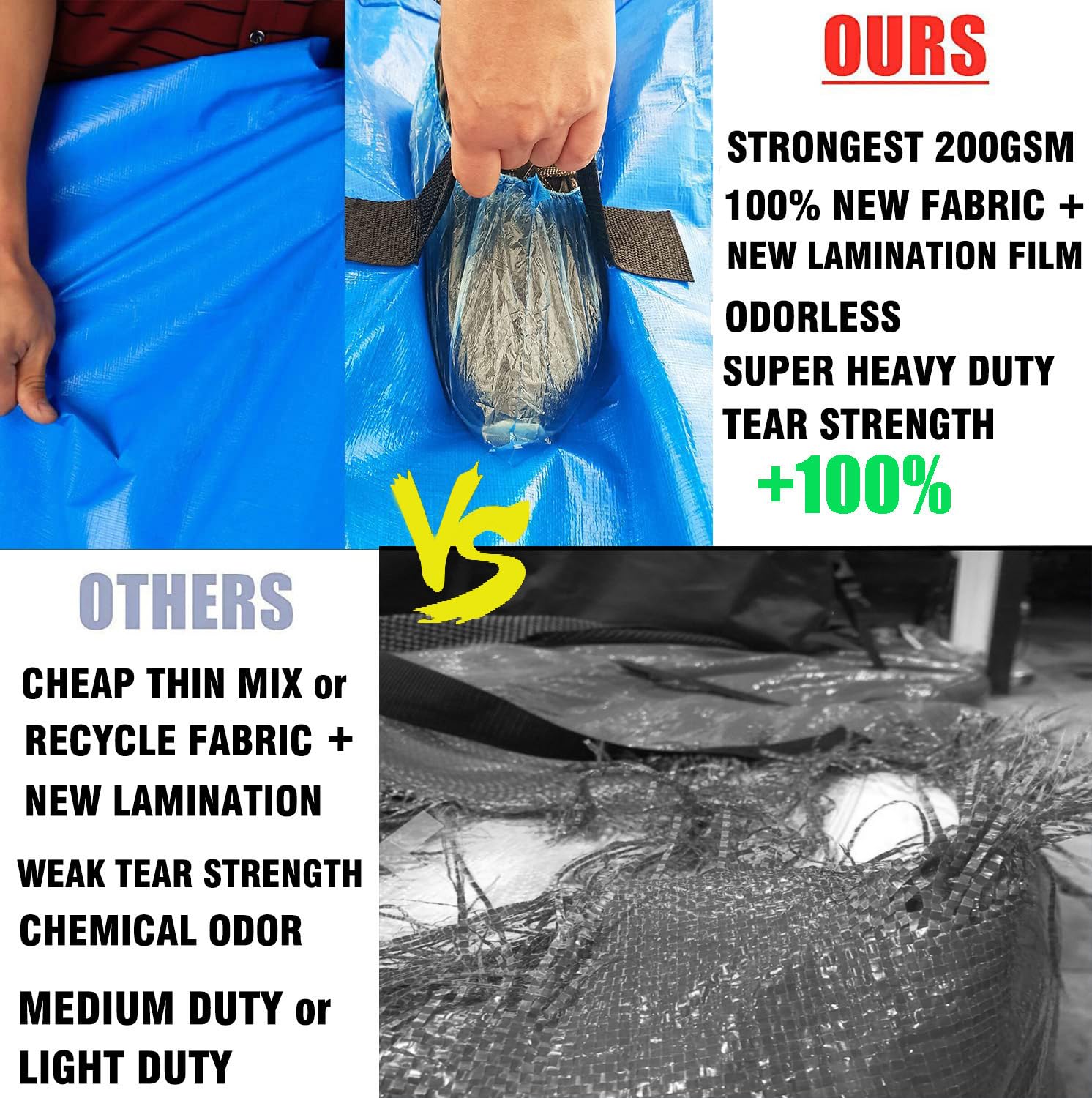 SGPAC Heavy Duty Mattress Bags for Moving and Storage - Extra Thick Full XL Mattress Cover with Reinforced Handles & Zipper | Waterproof Mattress Protector for Home, Dorm, RV | Durable New Material Storage Solution
