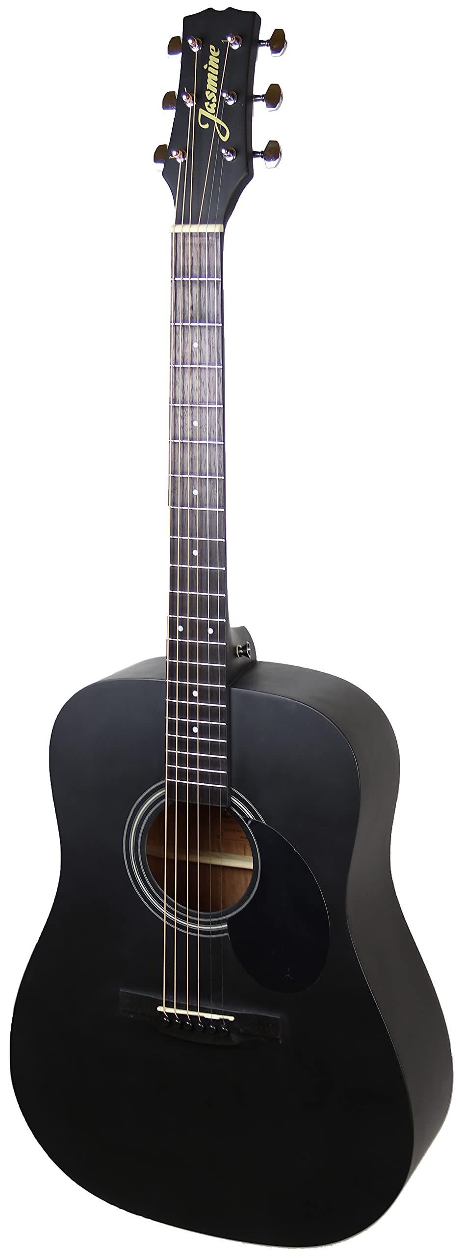 S35 Dreadnought Acoustic Guitar Bundle - Matte Black Finish with Gig Bag, Tuner, Strap, Picks & Accessories | Perfect for Beginners, Camping & Live Performances