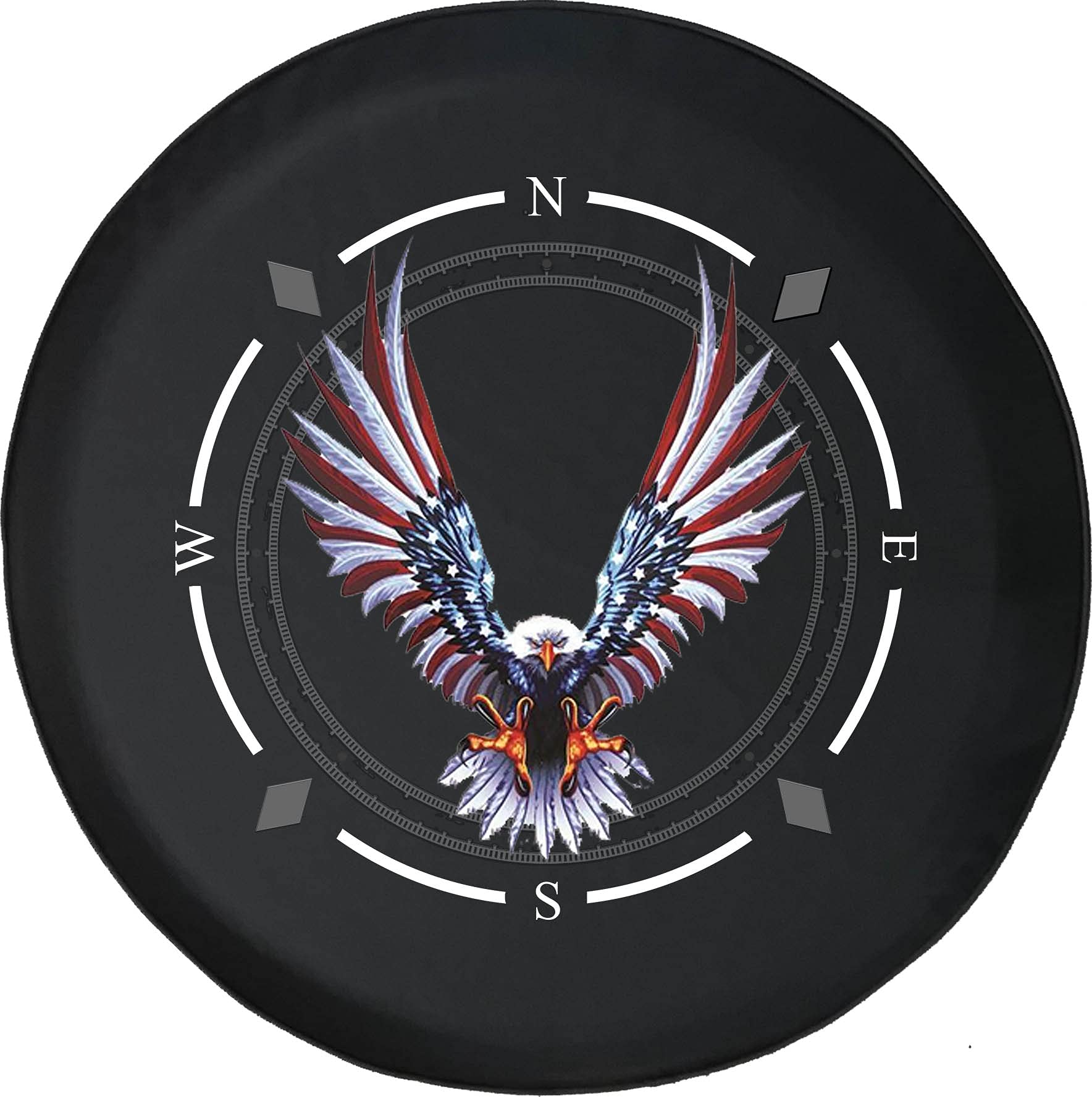 Patriotic American Bald Eagle Flag Spare Tire Cover - Universal Fit for SUV, Trailer, RV & Most Vehicles | Durable Wheel Accessory for Outdoor Adventures & Road Trips