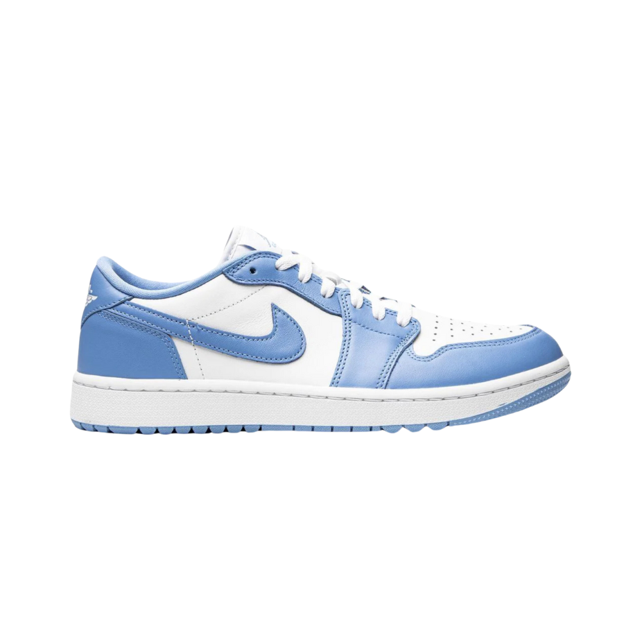 Air Jordan 1 Retro Low Golf Shoes - UNC White & University Blue - Men's Athletic Sneakers for Golfing & Casual Wear