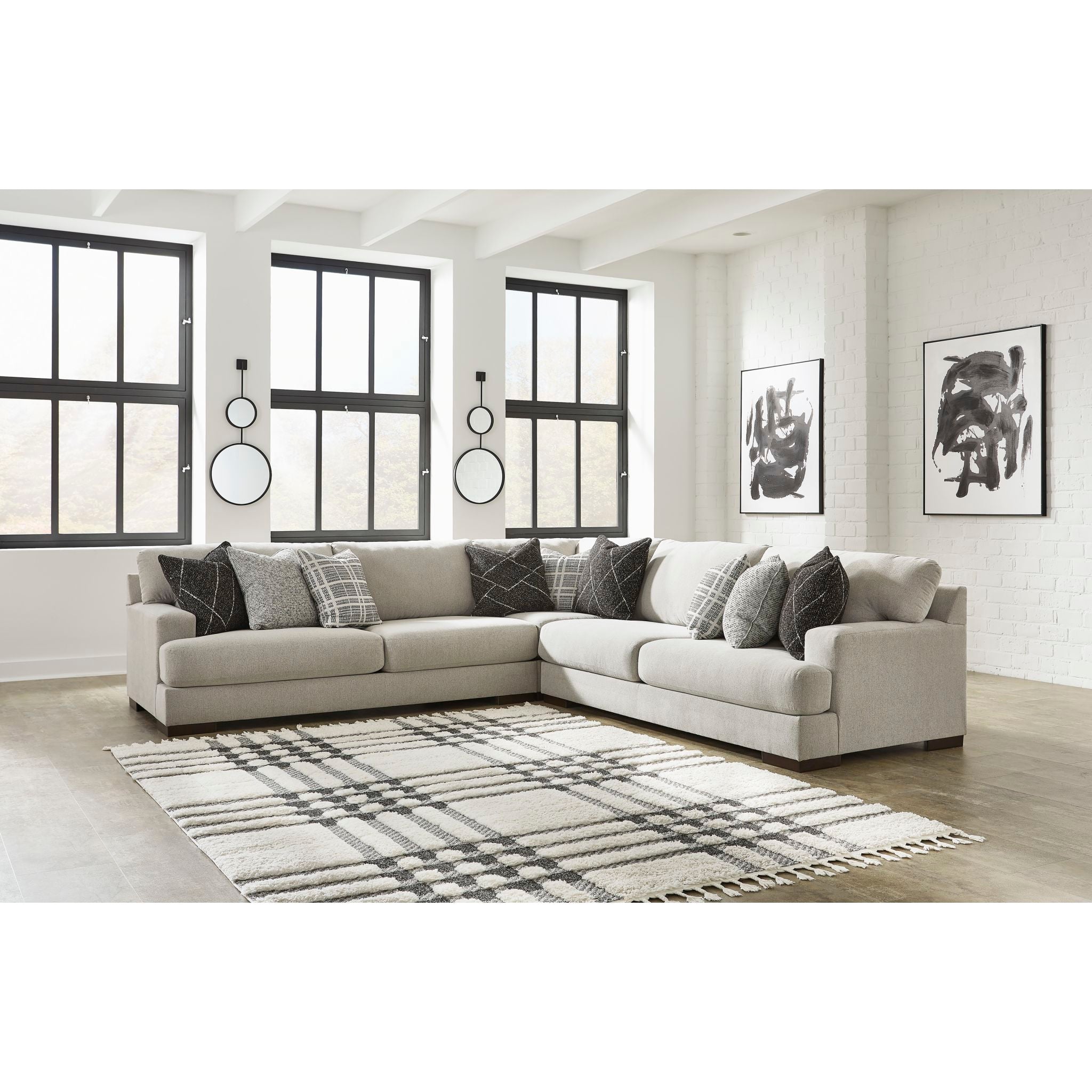 Artsie 3-Piece Modular Sectional Sofa Set - Modern L-Shaped Couch with Chaise Lounge for Living Room, Family Room & Apartment Decor