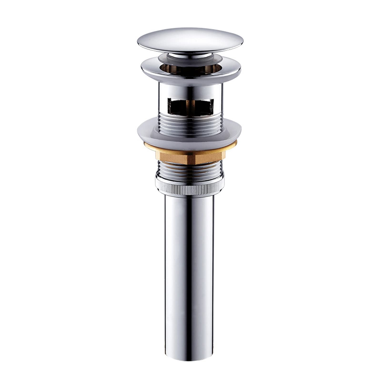 Premium Brass Pop-Up Sink Drain with Overflow - 1/4