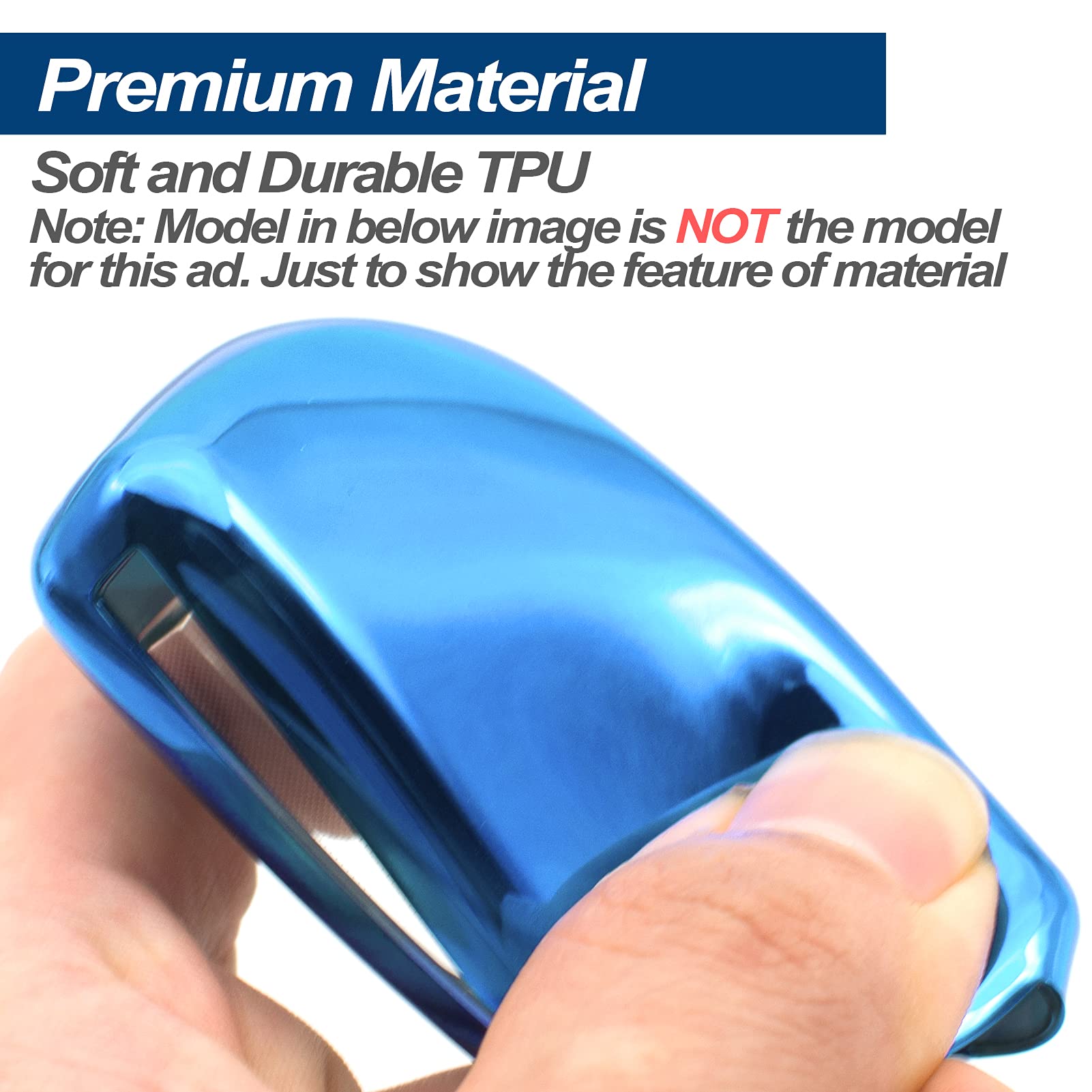Premium TPU Key Fob Cover Case for Honda Passport CR-V Accord Pilot Civic HR-V Insight - Durable Remote Protector with Keyless Entry - Blue Accessory - Perfect for Daily Use, Car Protection & Key Organization
