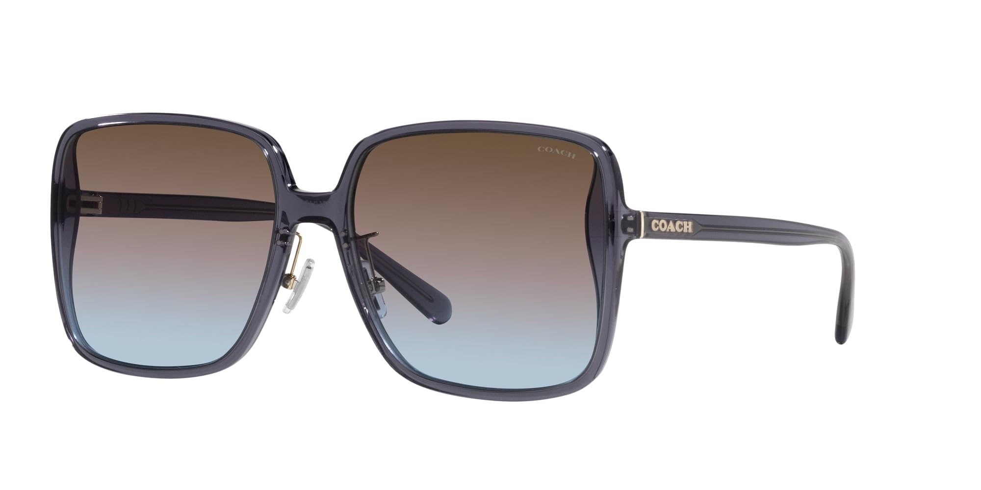 Coach Women's HC8368D Square Sunglasses - UV Protection, Polarized Lenses, Stylish & Lightweight for Outdoor Activities, Driving, and Beach Vacations