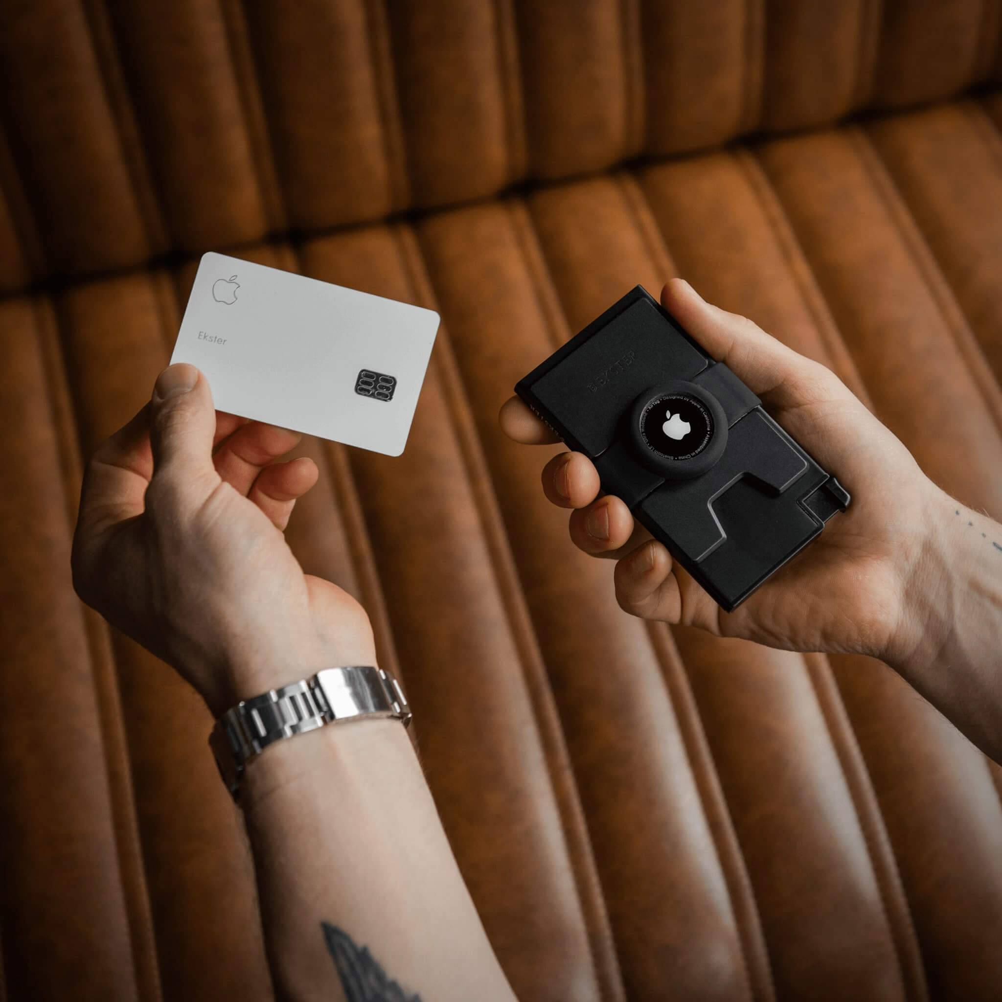 Apple AirTag Card Holder - Slim RFID Blocking Wallet for AirTag Tracker | Perfect for Travel, Keys & Wallet Tracking
