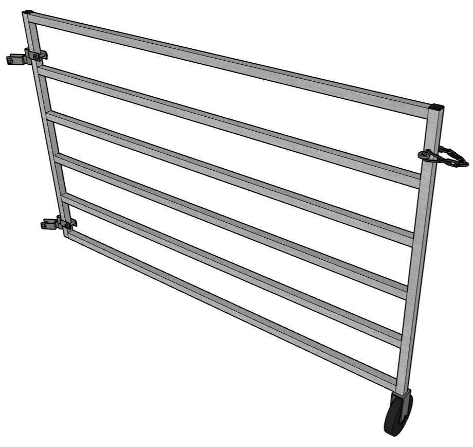 5 Ft X 10 Ft Aluminum Stall Kit with 6 Rails - Wall Mounted Horse Stall (4 Panels + 1 Gate) for Barns, Stables & Indoor Riding Arenas
