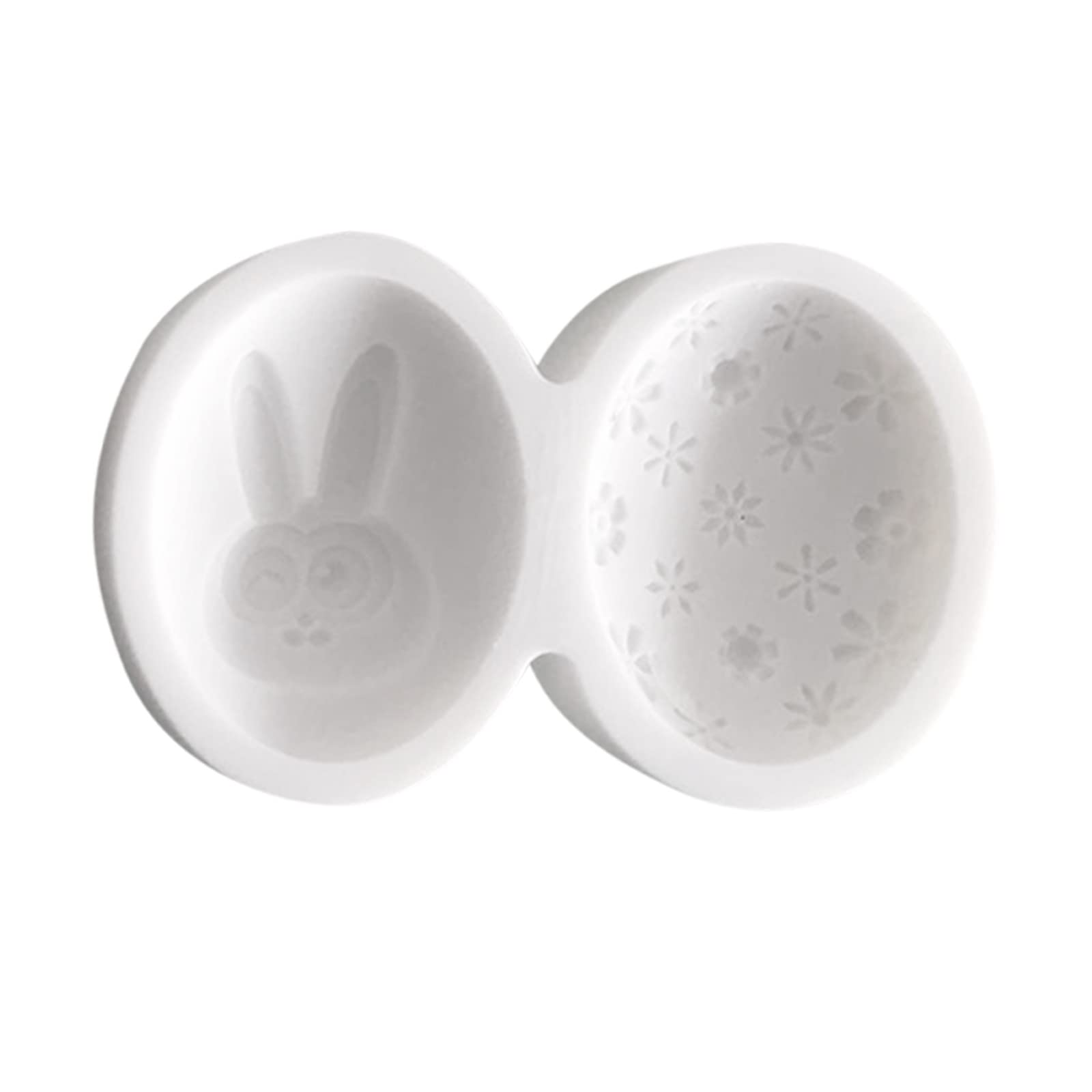 Easter Bunny Eggs DIY Silicone Cake Mold - 4 Pack Small Round Chocolate Baking Molds for Cupcakes, Candies, Soap Making - Perfect for Easter Decorations & Holiday Baking Gifts