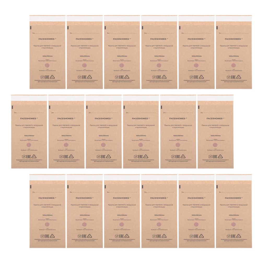 30PCS Self-Sealing Sterilization Pouches - Disposable Kraft Paper Bags for Nail Art Tools, Dental Instruments & Beauty Supplies | Perfect for Salon, Clinic & Home Use