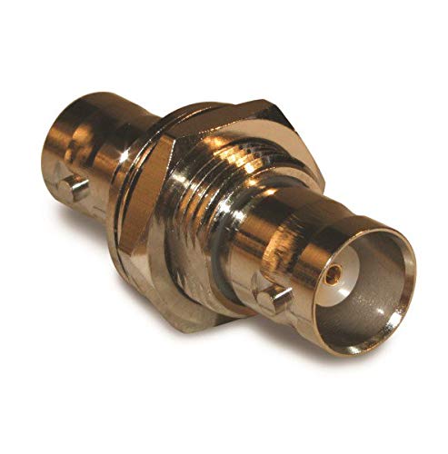 BNC Jack to BNC Jack RF Adapter - 50 Ohm Isolated Bulkhead Connector (5-Pack) for Ham Radio, CCTV, and Test Equipment Applications