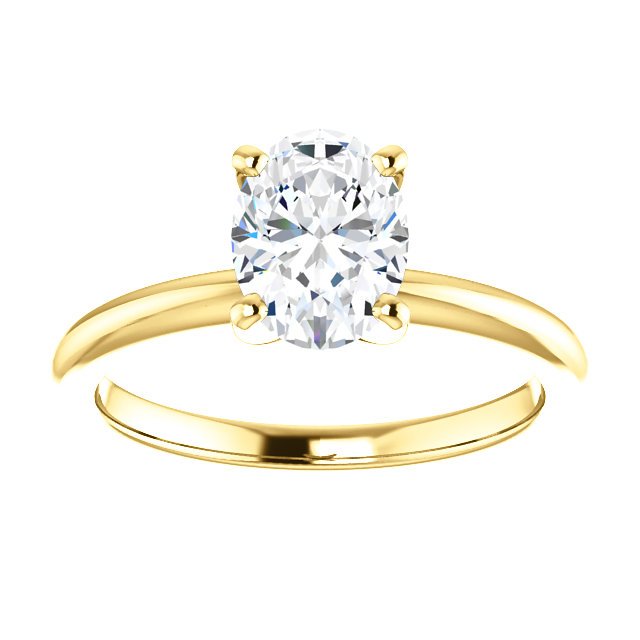 14K Gold 1.25 Carat Oval Diamond Solitaire Ring for Women - Elegant Engagement & Wedding Jewelry Gift