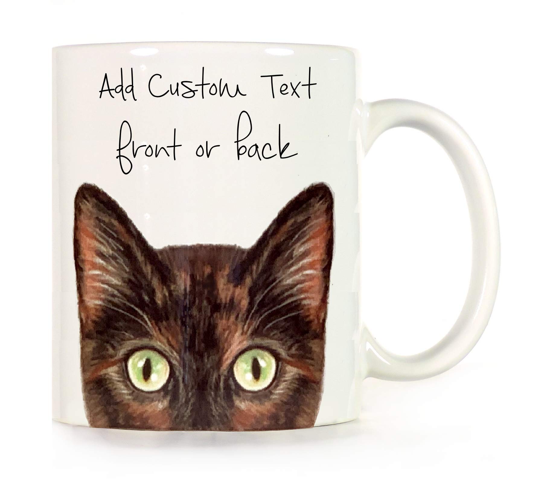 Tortie Cat Mug - Dark or Dilute Tortoiseshell Cat Coffee Cup - Perfect Gift for Cat Lovers - Ideal for Coffee, Tea & Hot Drinks at Home or Office