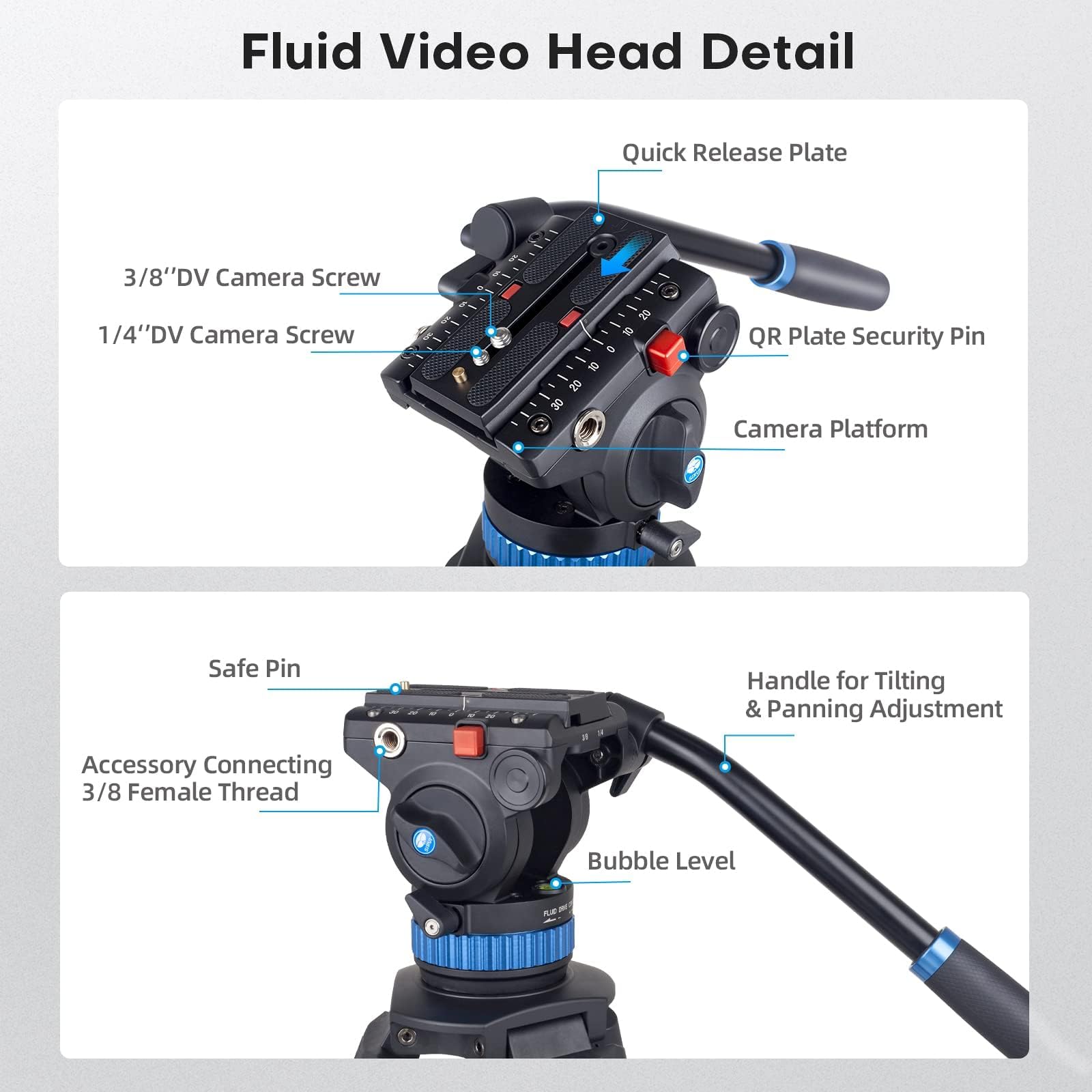 SIRUI AM-25S Professional Video Tripod - 74.8