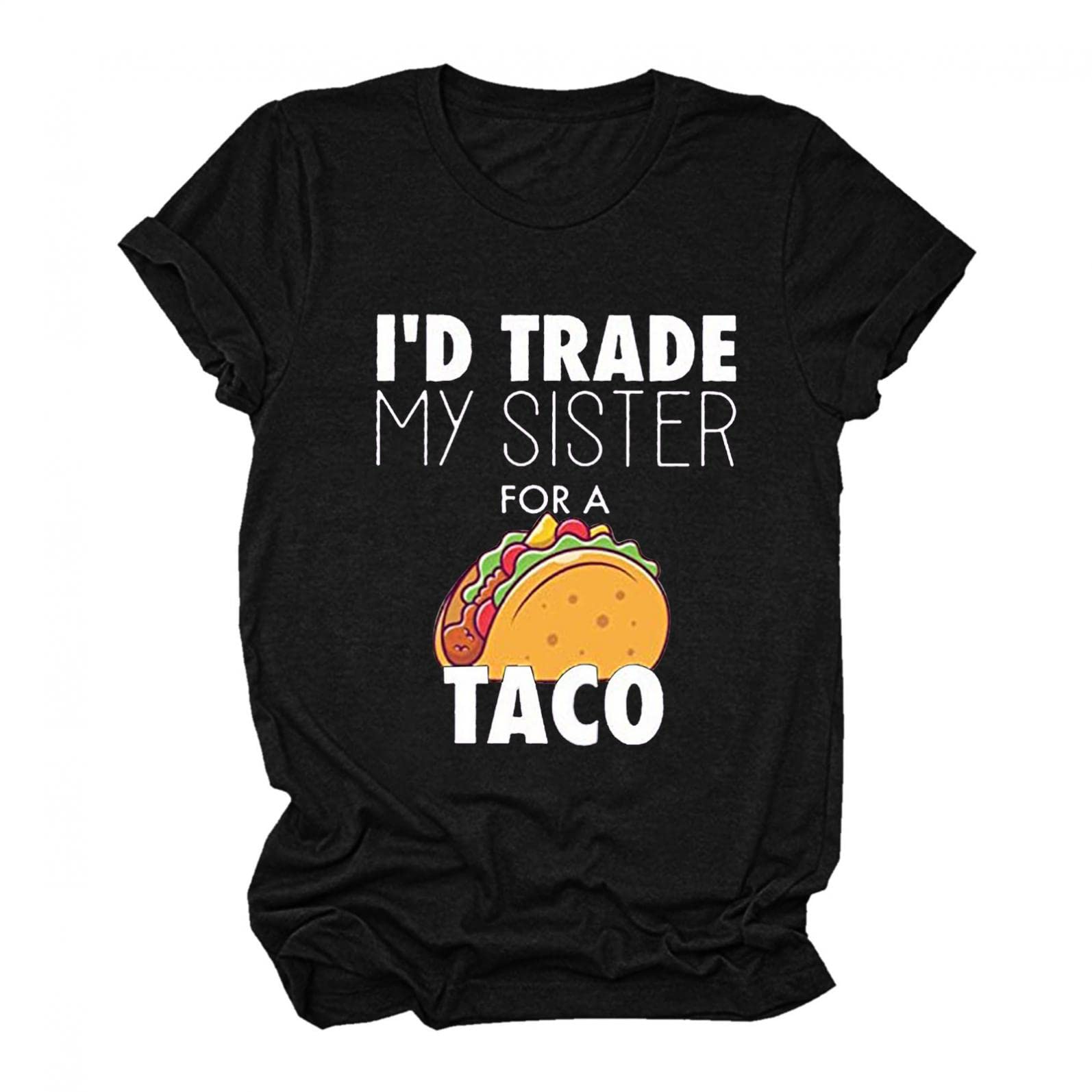 Women's Summer Tops - Short Sleeve Casual T-Shirts with Fashion Letter Print, Round Neck Blouses for Beach, Travel and Daily Wear