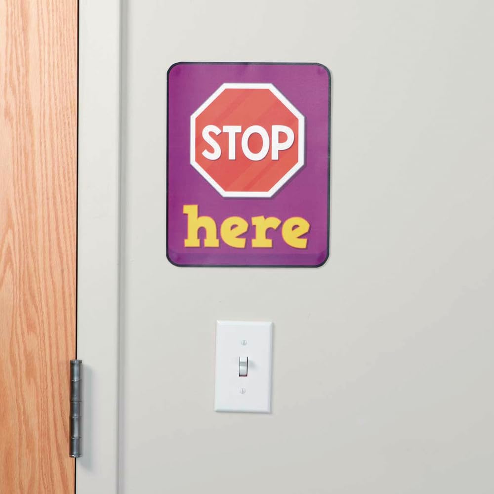 Really Good Stuff EZ Stick Safety First Floor and Wall Decals - 16 Die-Cut Decals for Kids' Playroom, Classroom & Home Safety
