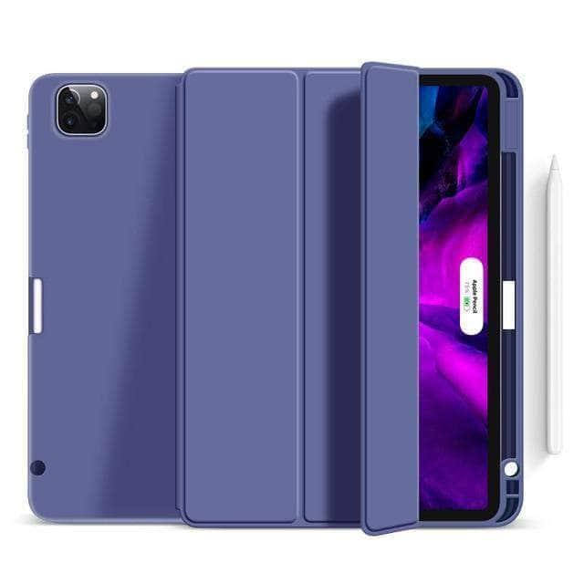 Apple iPad Air 4 (10.9 inch) Protective Case with Wireless Charging & Pencil Holder - Slim Smart Cover for Work, Study and Travel