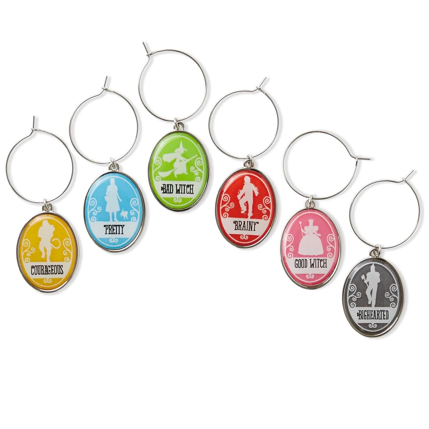 The Wizard of Oz Wine Glass Charms Set - 6-Piece Kitchen Accessories for Parties, Weddings & Home Decor