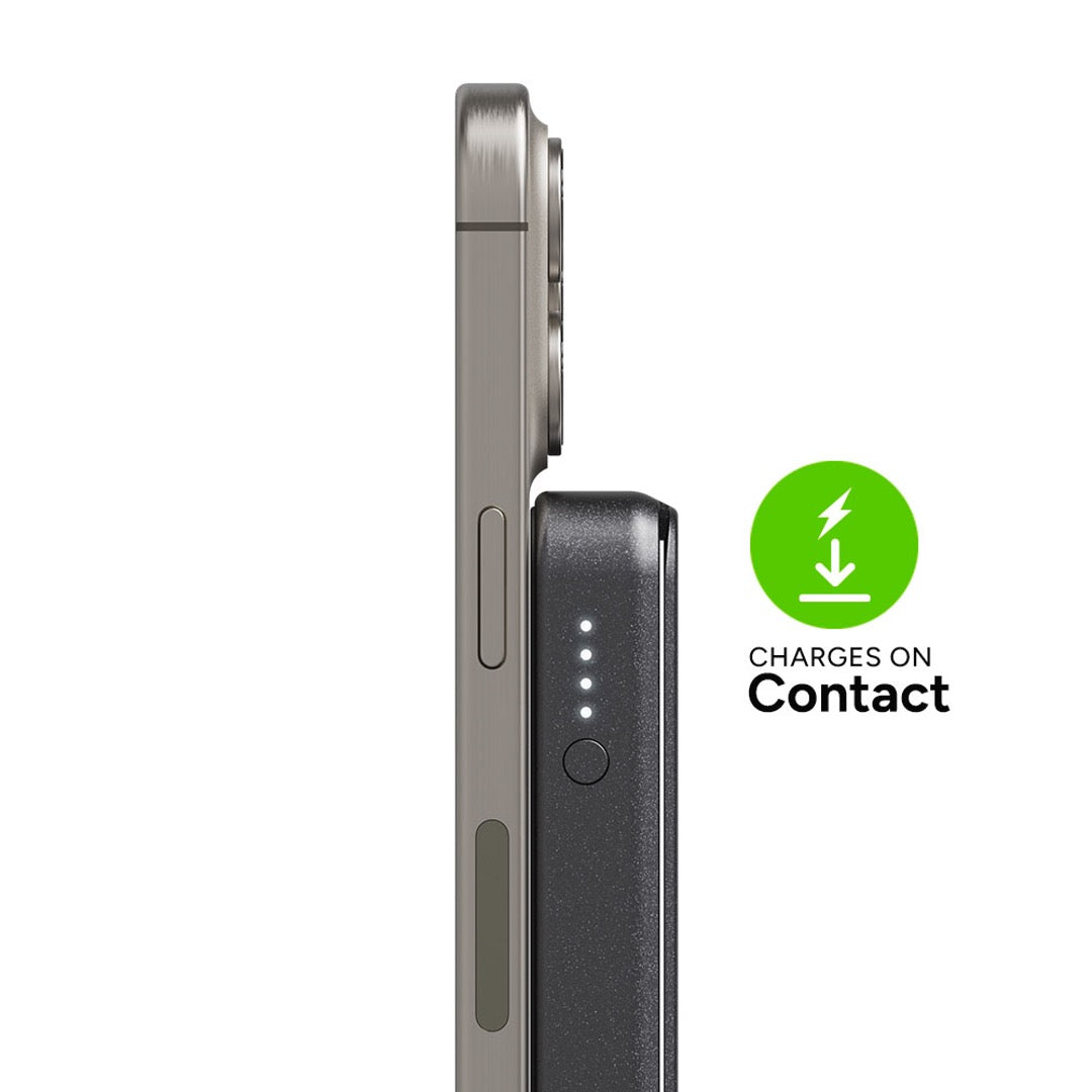 Mophie MG Qi2 5000mAh Magnetic Wireless Power Bank - Portable Charger for iPhone, Samsung & Qi2 Devices | Perfect for Travel, Work & Outdoor Adventures