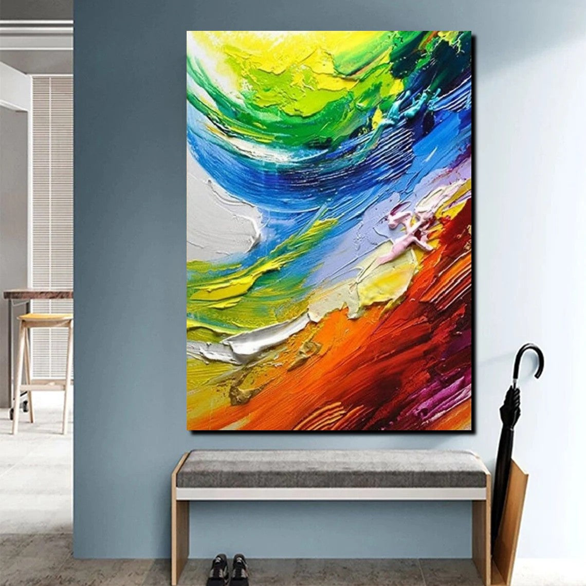 Contemporary Modern Art for Living Room - Large Impasto & Palette Knife Paintings - Buy Handmade Wall Decor Online - Perfect for Home & Office Interior Design