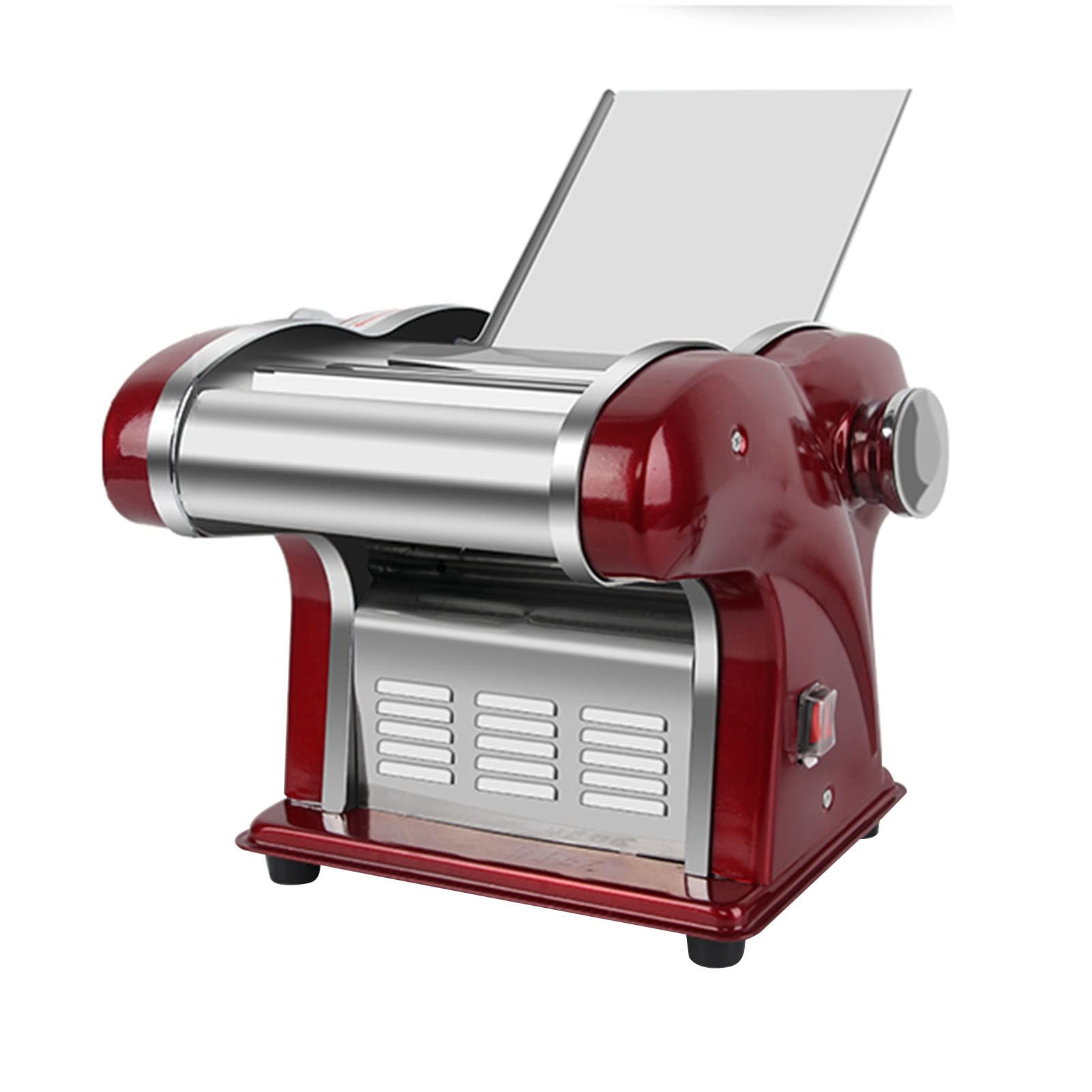 Stainless Steel Electric Pasta Maker Machine - Adjustable Thickness Settings with Detachable Aluminum Alloy Roller & Cutters for Homemade Spaghetti, Fettuccini, Lasagna - Perfect for Italian Cuisine, Family Cooking & Restaurant Use