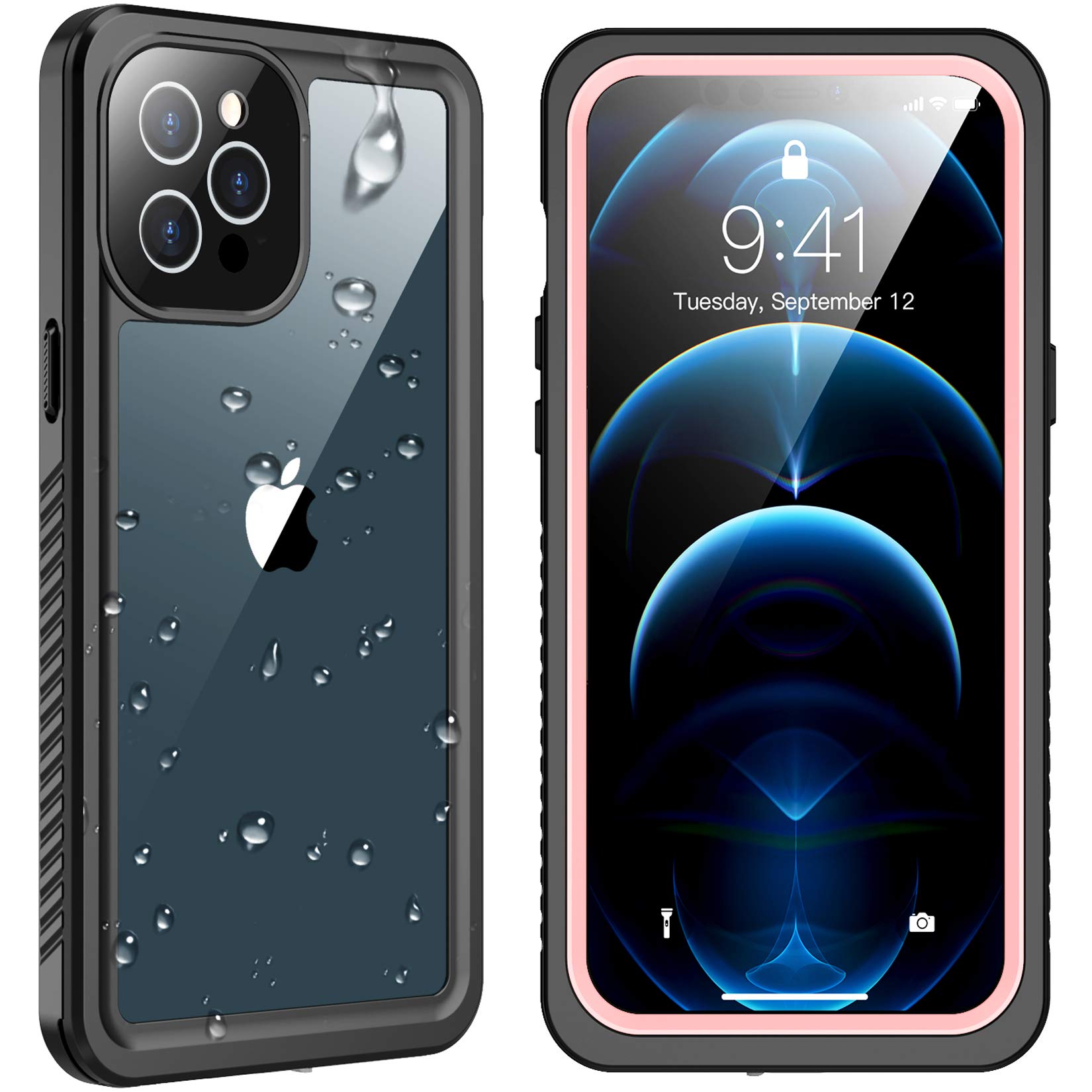 SPIDERCASE Rugged Waterproof iPhone 12 Pro Max Case with Built-in Screen Protector | Shockproof Full Body Protection for 6.7