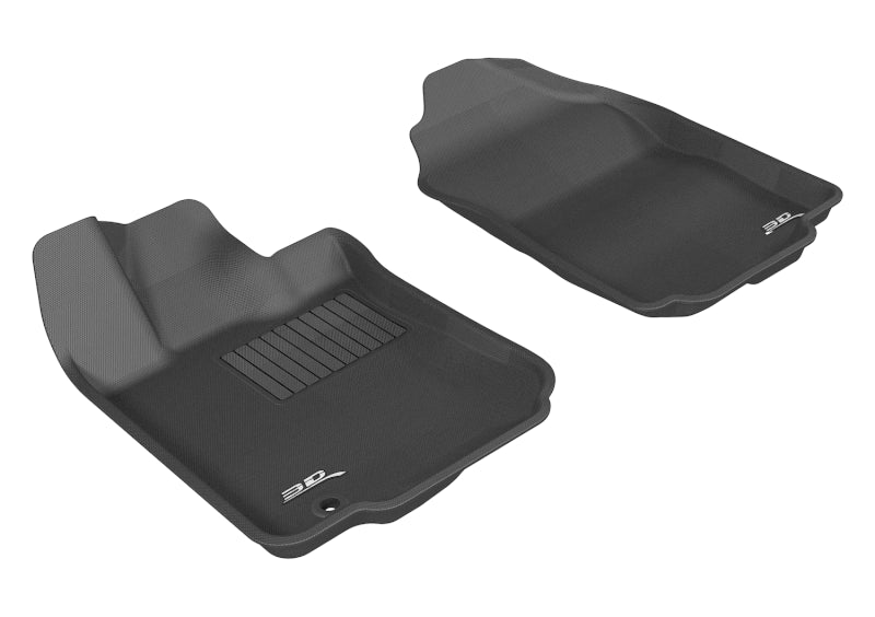 3D MAXpider Kagu Custom Fit Floor Mats for 2006-2012 Ford Fusion (1st Row, Black) - All-Weather Protection & Easy Cleaning for Cars, SUVs & Trucks