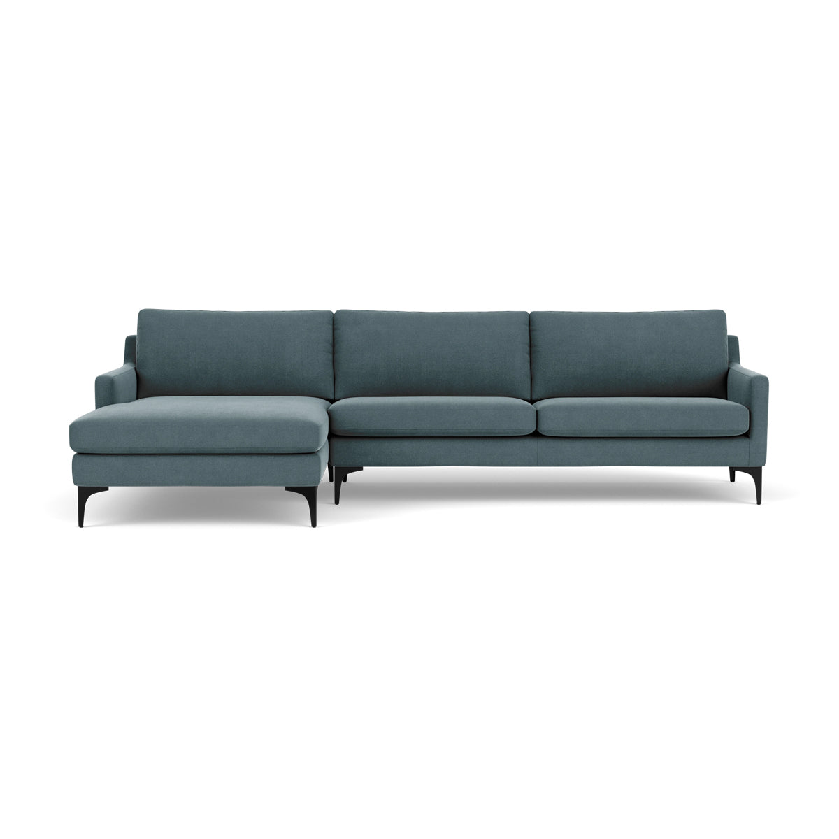 Astha Fabric Left Chaise Sofa - Modern L-Shaped Sectional Couch with Reversible Design for Living Room, Lounge & Home Theater Comfort