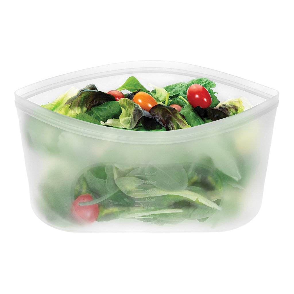 Avanti Pinch & Lock Storage Bags 1400ml (47oz) - White | Reusable, Leak-Proof Food Containers for Meal Prep, Snacks & Freezer Storage