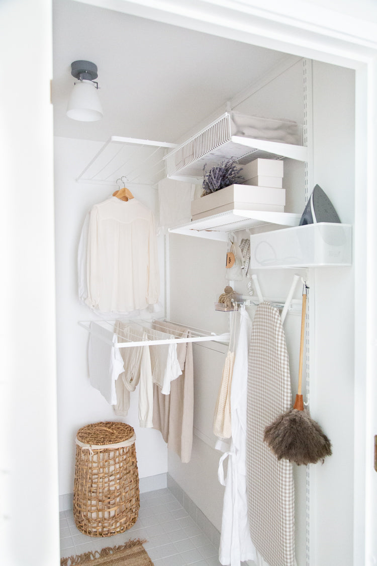 Elfa Laundry Bundle - 60cm & 90cm Options | Space-Saving Laundry Storage Solution for Small Homes & Apartments