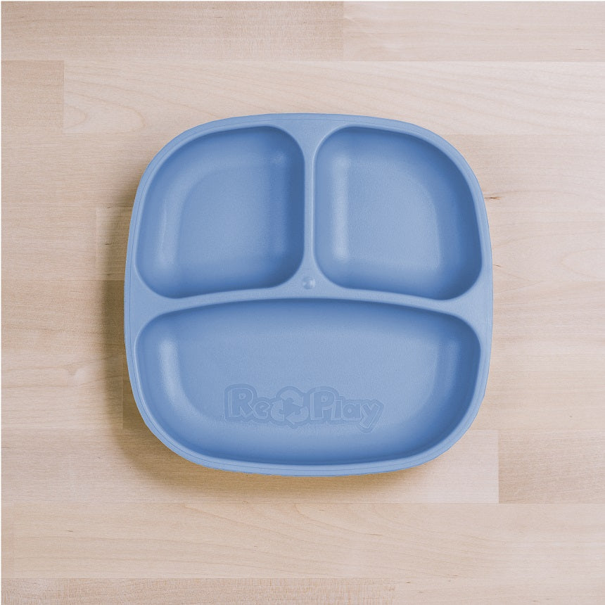 RePlay Divided Plate - BPA-Free Toddler Feeding Dish with Sections for Kids - Perfect for Mealtime, Snacks, and Portion Control at Home or On-the-Go