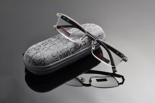 Premium Metal Half Rim Reading Glasses - Lightweight & Durable Pocket Readers for Men & Women | Perfect for Office, Travel & Everyday Use