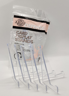 Aegis Premium Acrylic Card Display Stand - Perfect for Collectible Trading Cards, Business Cards, and Photos - Ideal for Retail Stores, Trade Shows, and Home Collections